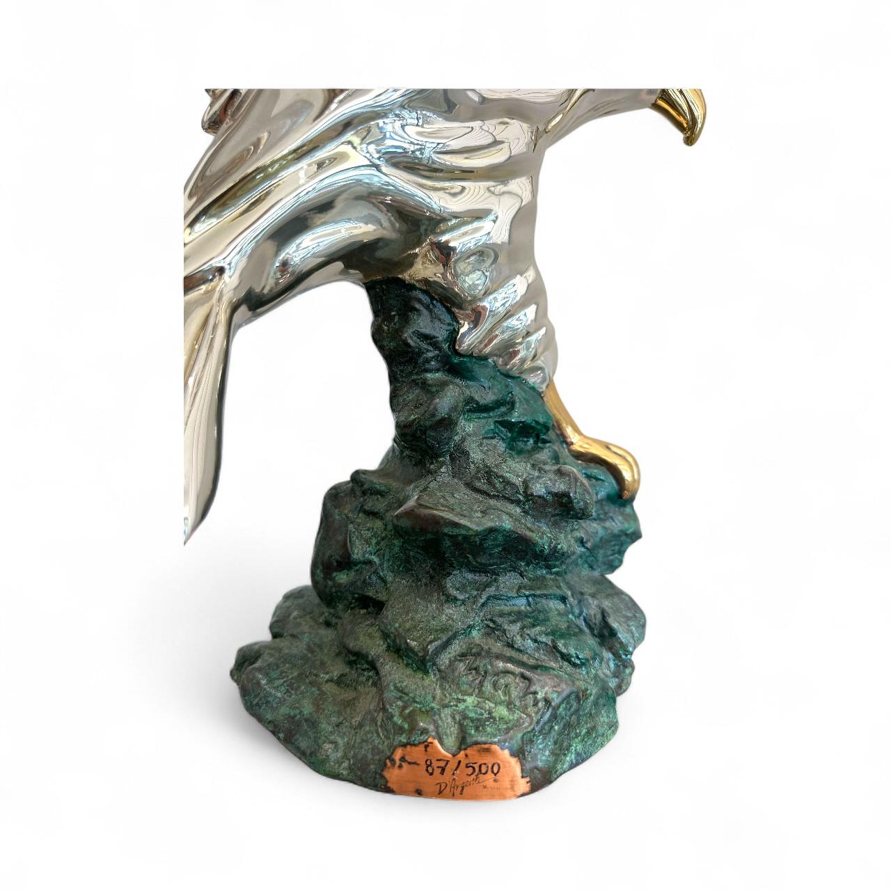 D'Argenta Silver Eagle Statue - Taking Flight For Sale 1