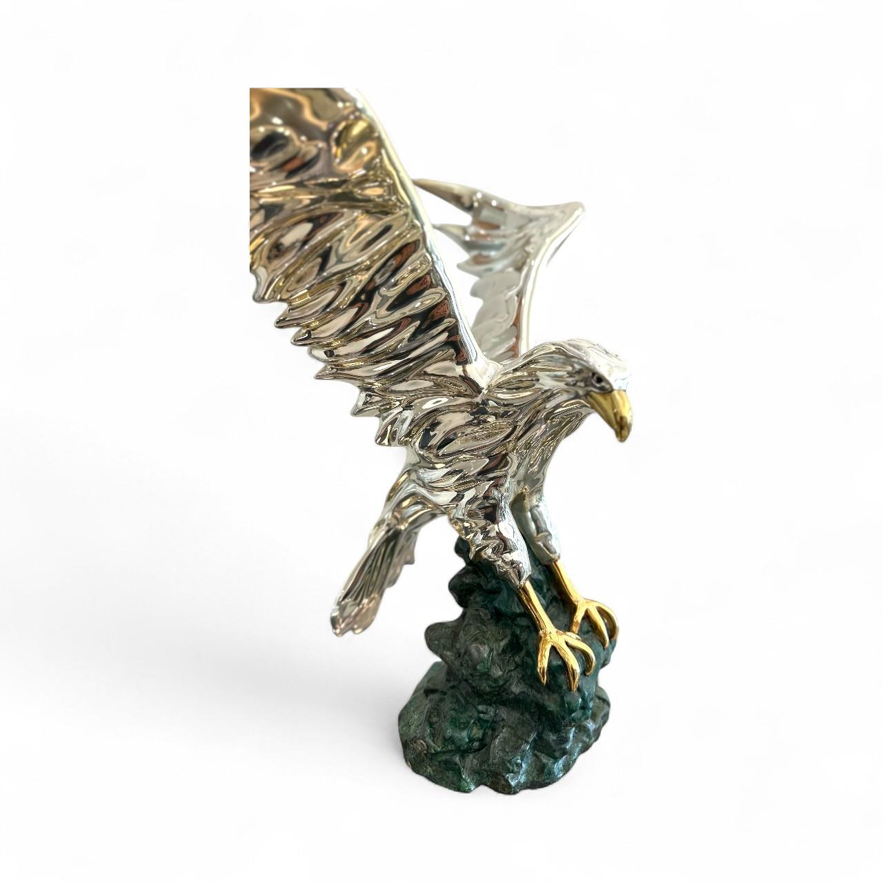 D'Argenta Silver Eagle Statue - Taking Flight For Sale 3