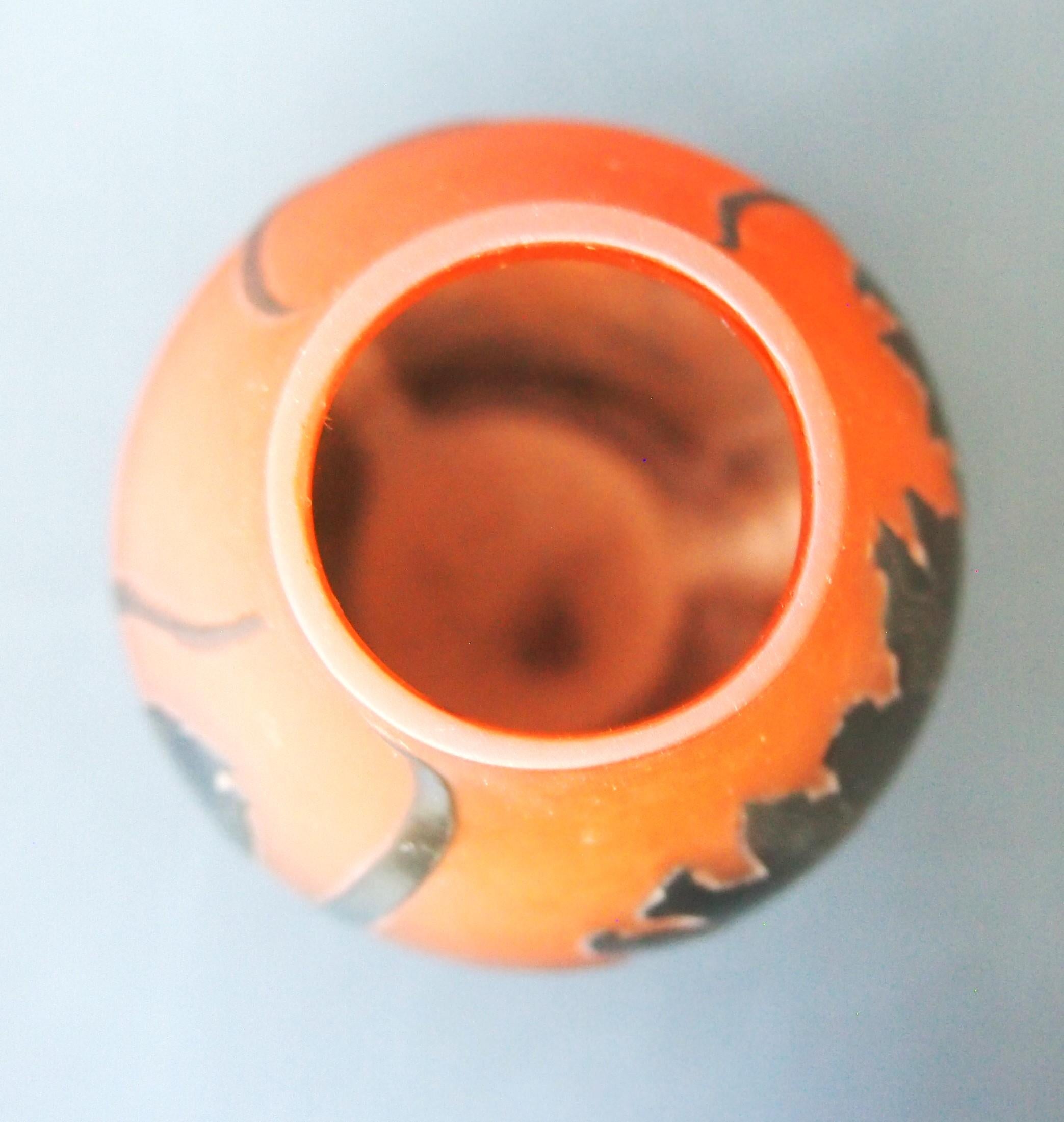 Inizio XX secolo Vaso in vetro D'argental Crocus Cameo realizzato da Paul Nicolas per St. Louis in vendita