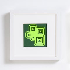 "Neon Ivy" Mixed Media Drawing