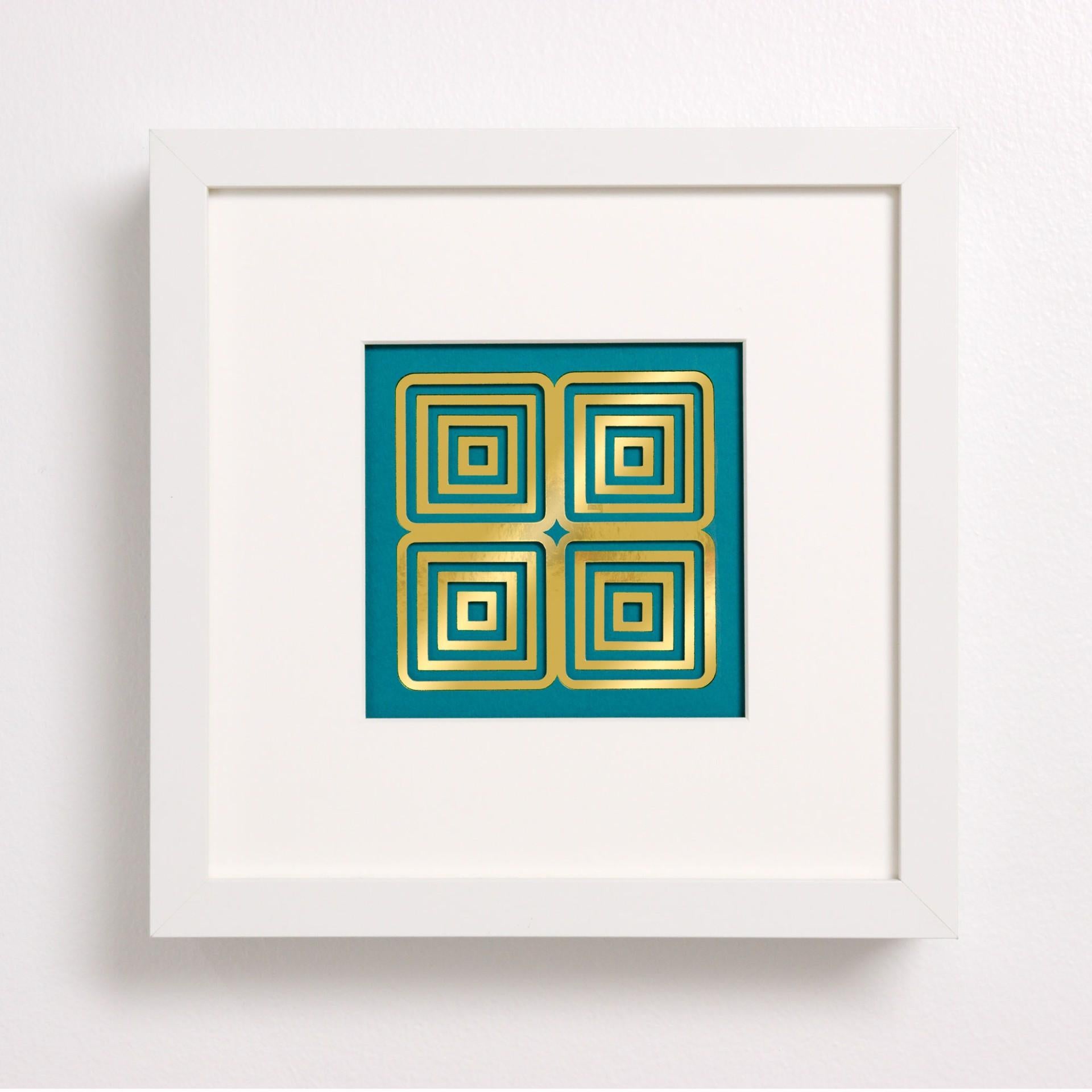 Malachite reale - Abstract Painting Grigio di Daria Aksenova
