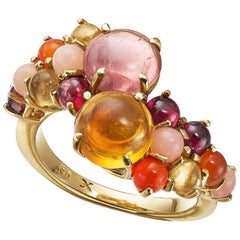Daria de Koning Citrine and Pink Tourmaline Stacking Ring