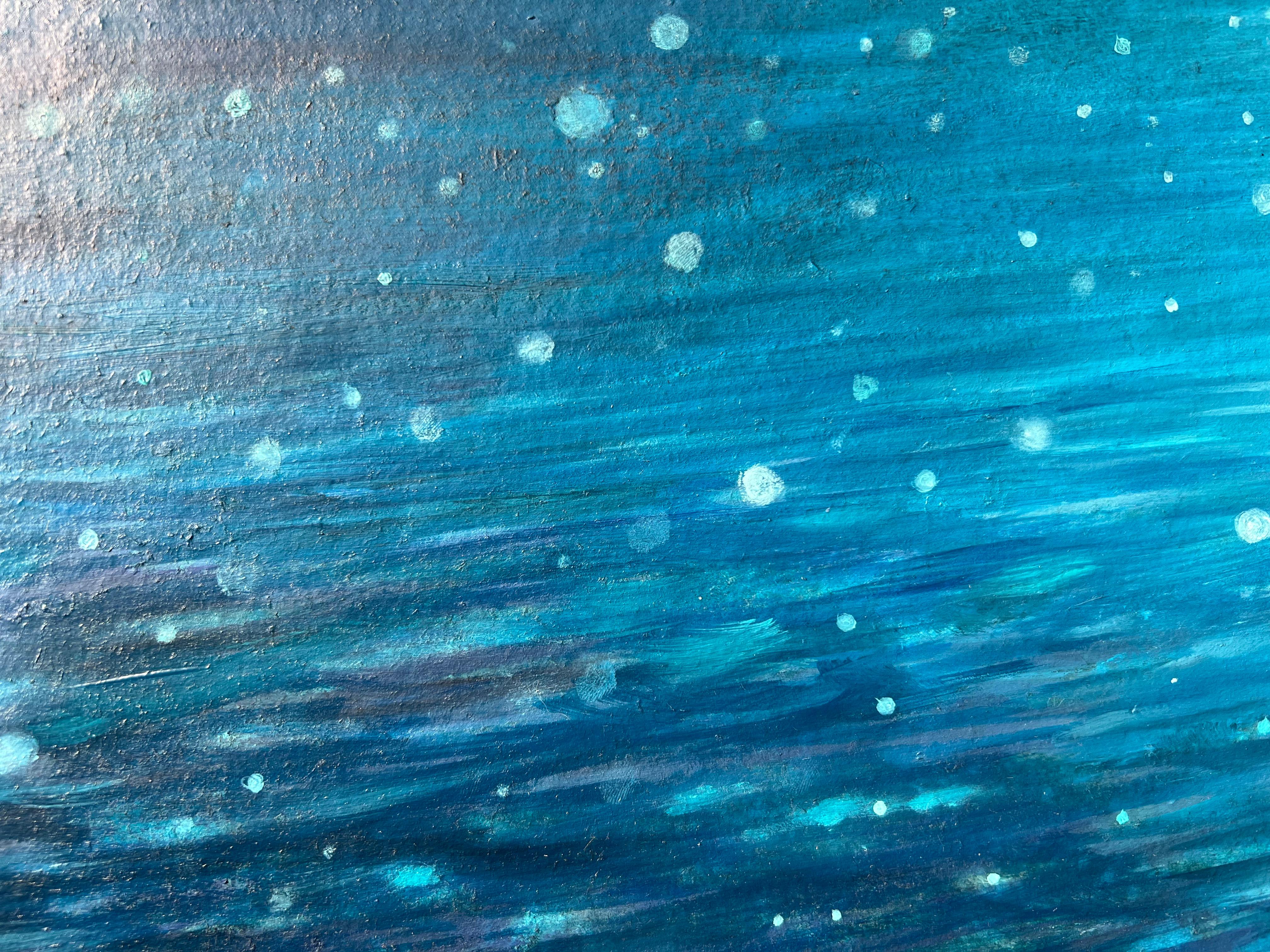 WASSER SEIN (Blau), Figurative Painting, von DARIA DUDOCHNYKOVA