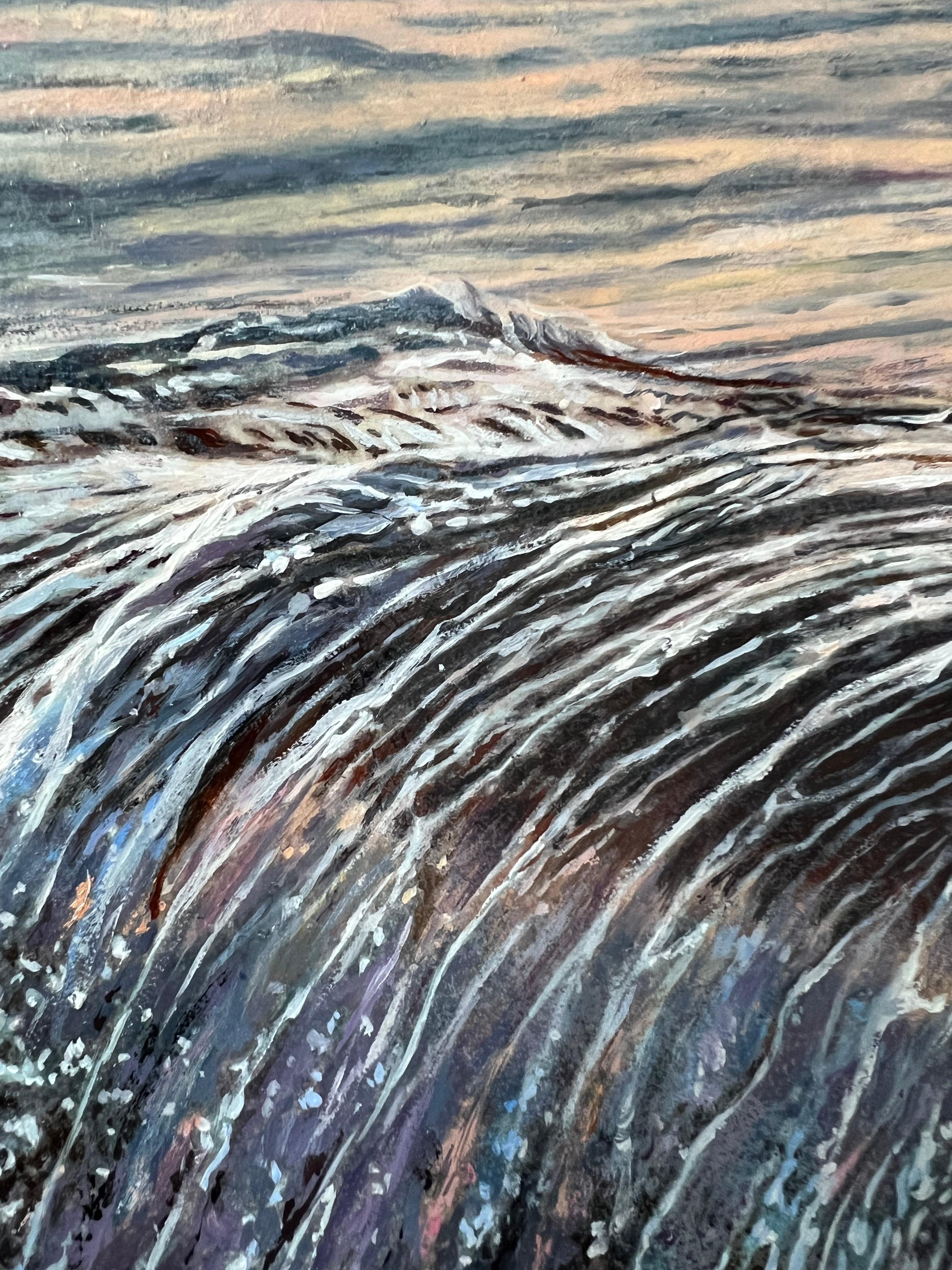 CRYSTAL WAVE - Black Figurative Painting by DARIA DUDOCHNYKOVA
