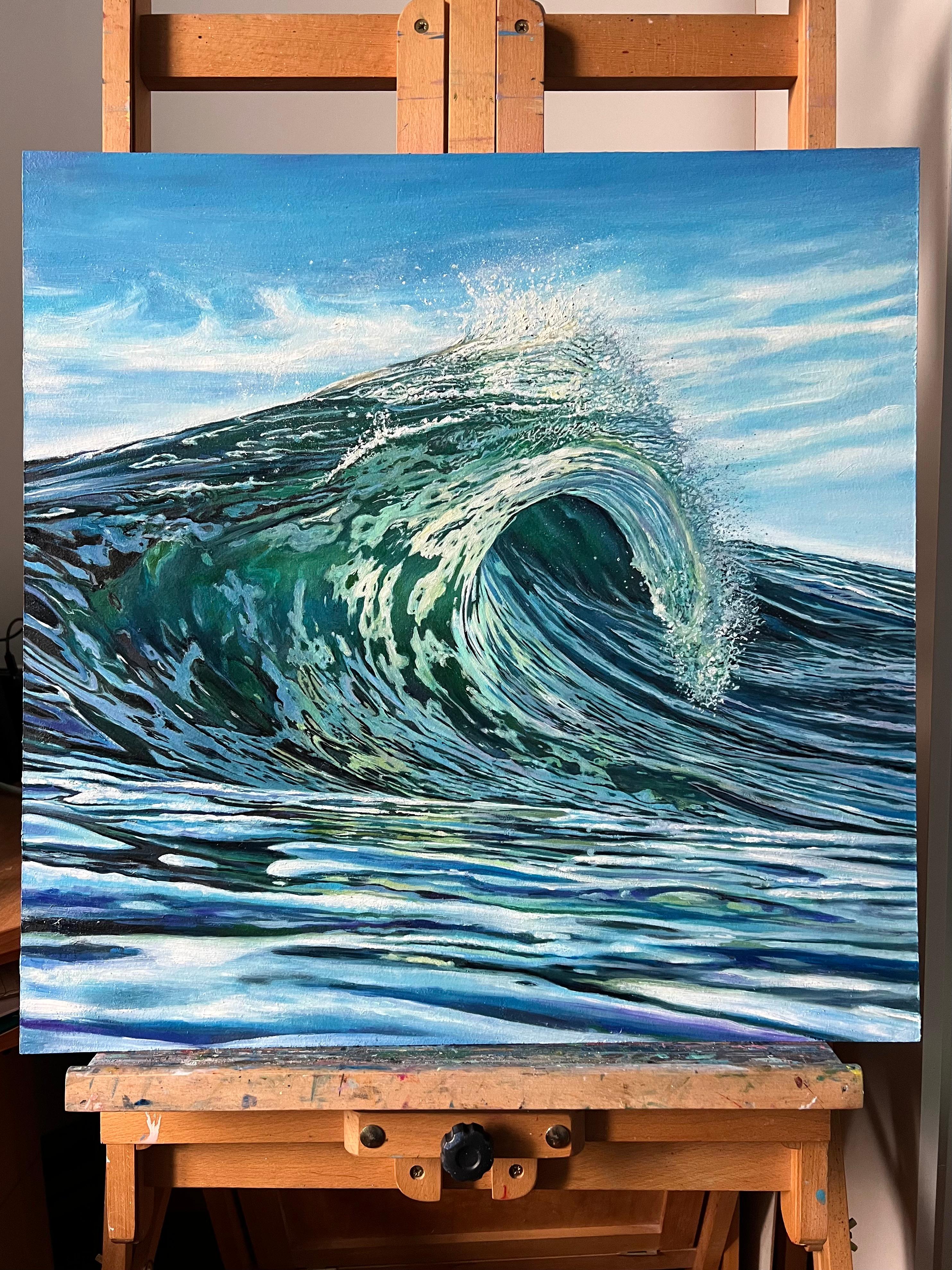 El mar no conoce el descanso.
Respira, vive, llama, en cada movimiento, en cada resplandor de luz.
Esta ola es un momento entre la calma y la tormenta,
un aliento que encierra la eternidad.
Su poder no reside en la destrucción, sino en el ritmo -
el