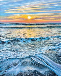 DARIA DUDOCHNYKOVA - "Là où tout commence" - Peinture à l'huile hyperréaliste de l'océan à l'échelle de la planète "Là où tout commence" - Peinture à l'huile hyperréaliste de l'océan à l'échelle de la planète