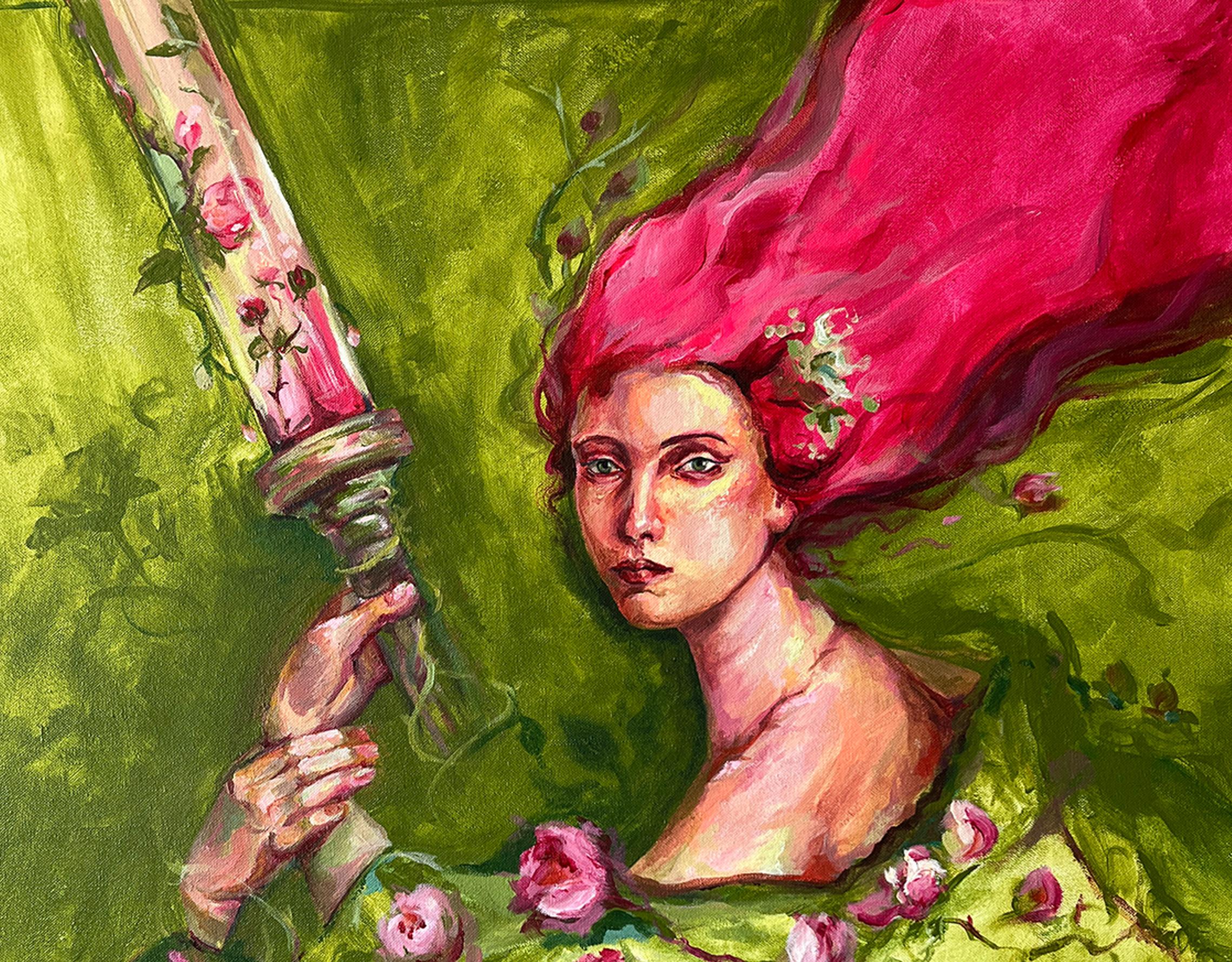 Demandez-moi si je suis vivant - Marron Figurative Painting par Daria Golovina