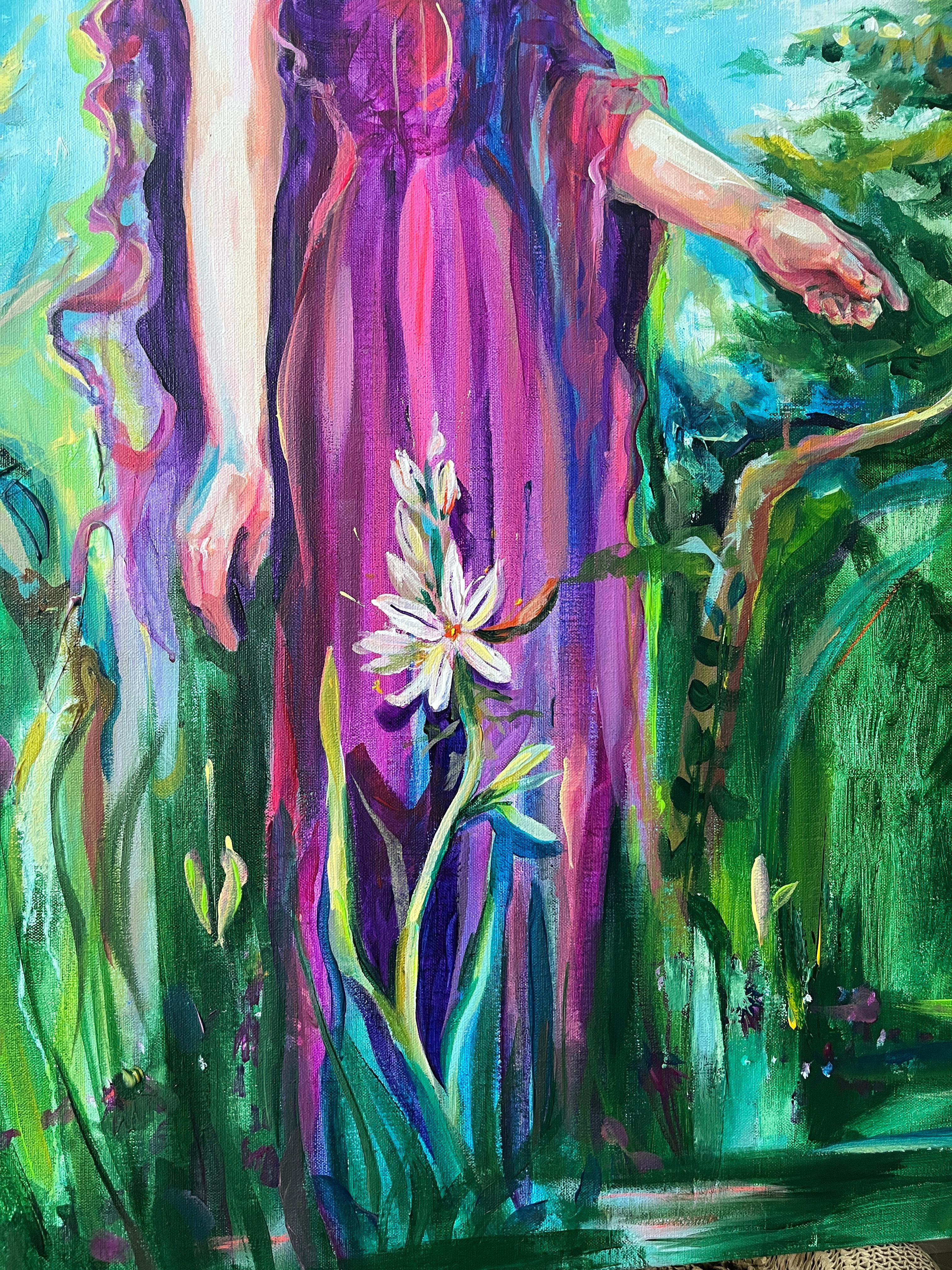 Asphodel Meadows (Impressionismus), Painting, von Daria Golovina