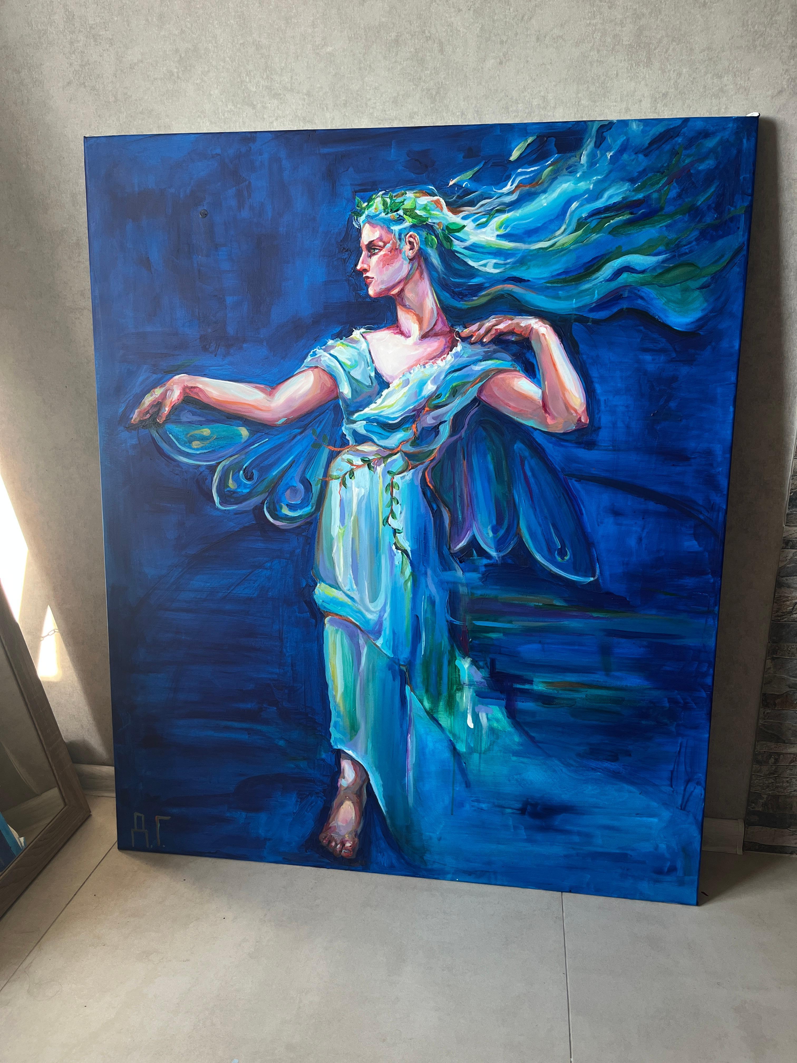 Der Tanz auf dem Mond (Impressionismus), Painting, von Daria Golovina