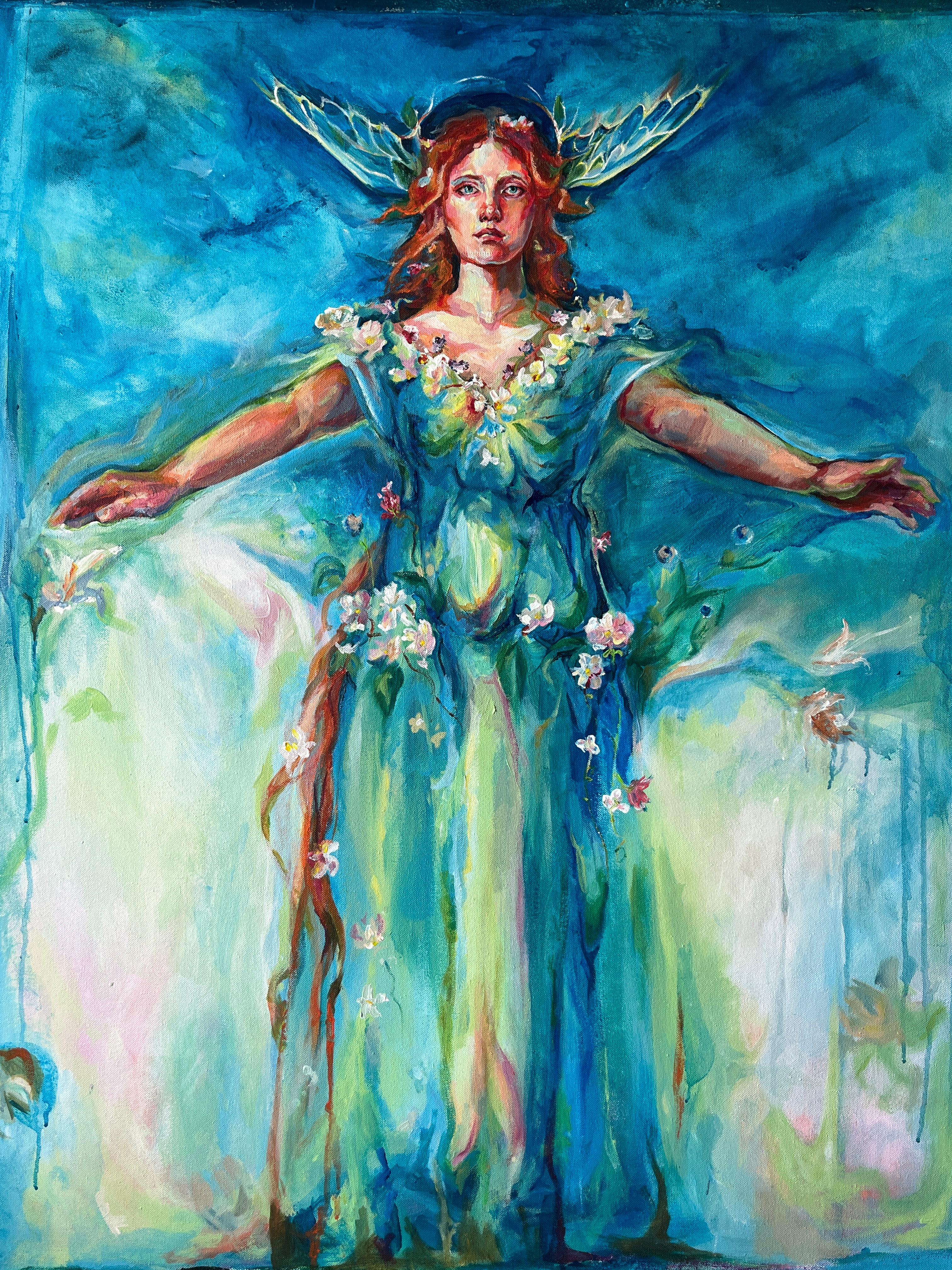 Figurative Painting Daria Golovina - Laissez-moi espérer
