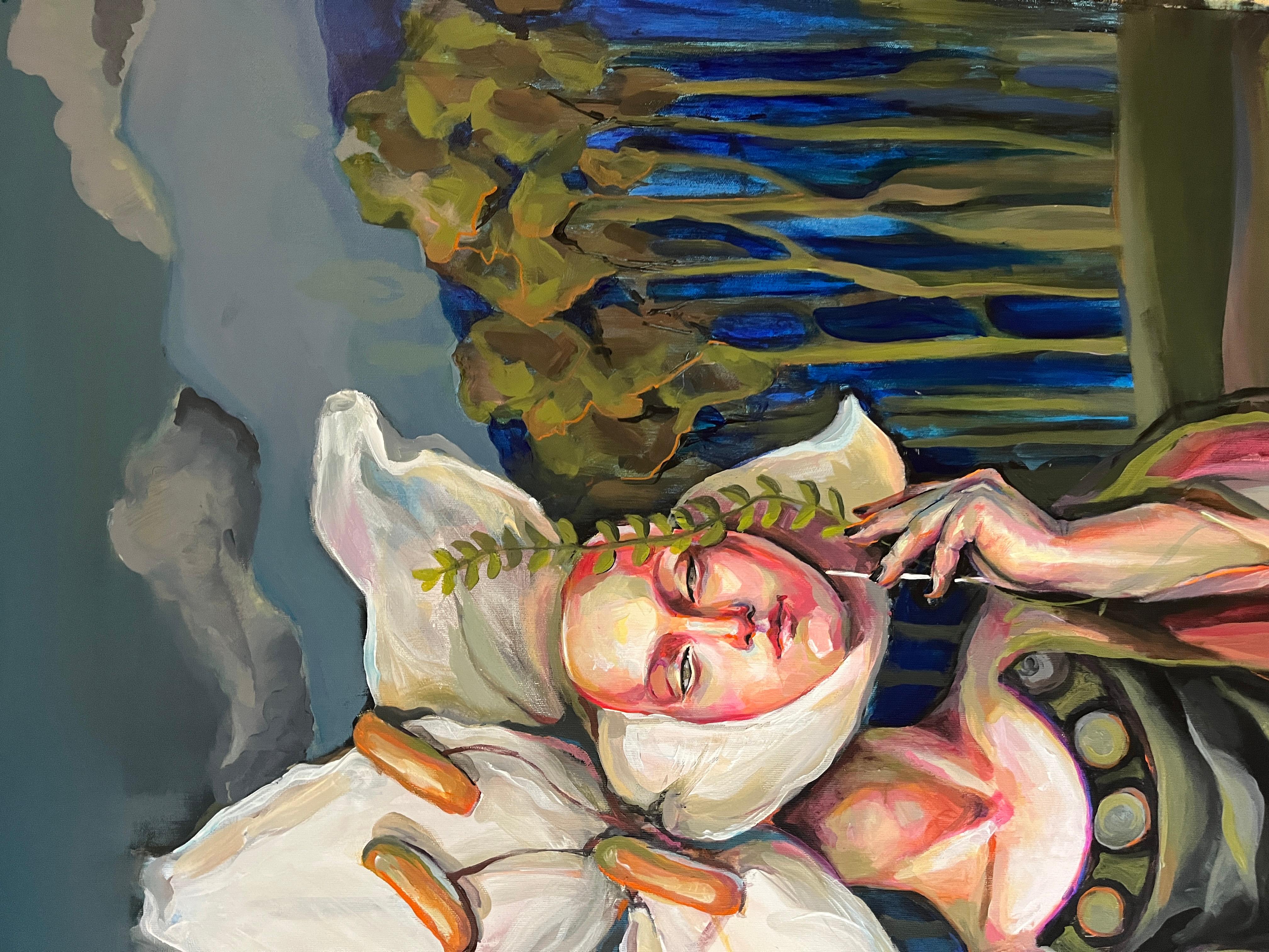 Metamorphoses II (Schwarz), Figurative Painting, von Daria Golovina