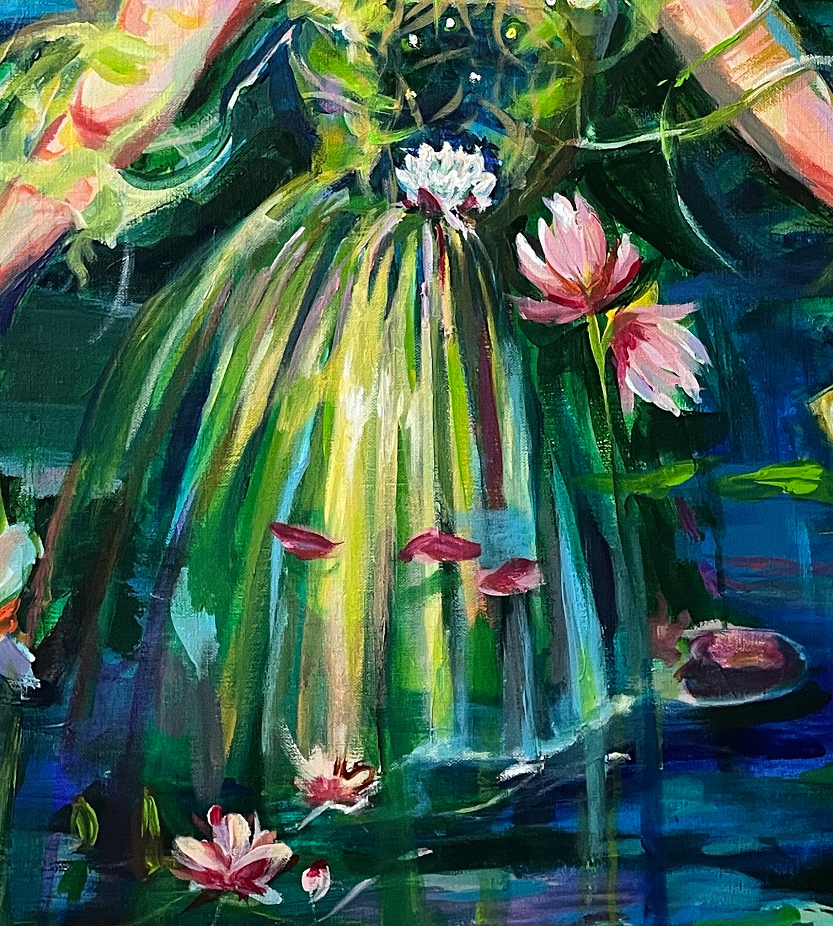 Ophelia (Blau), Figurative Painting, von Daria Golovina
