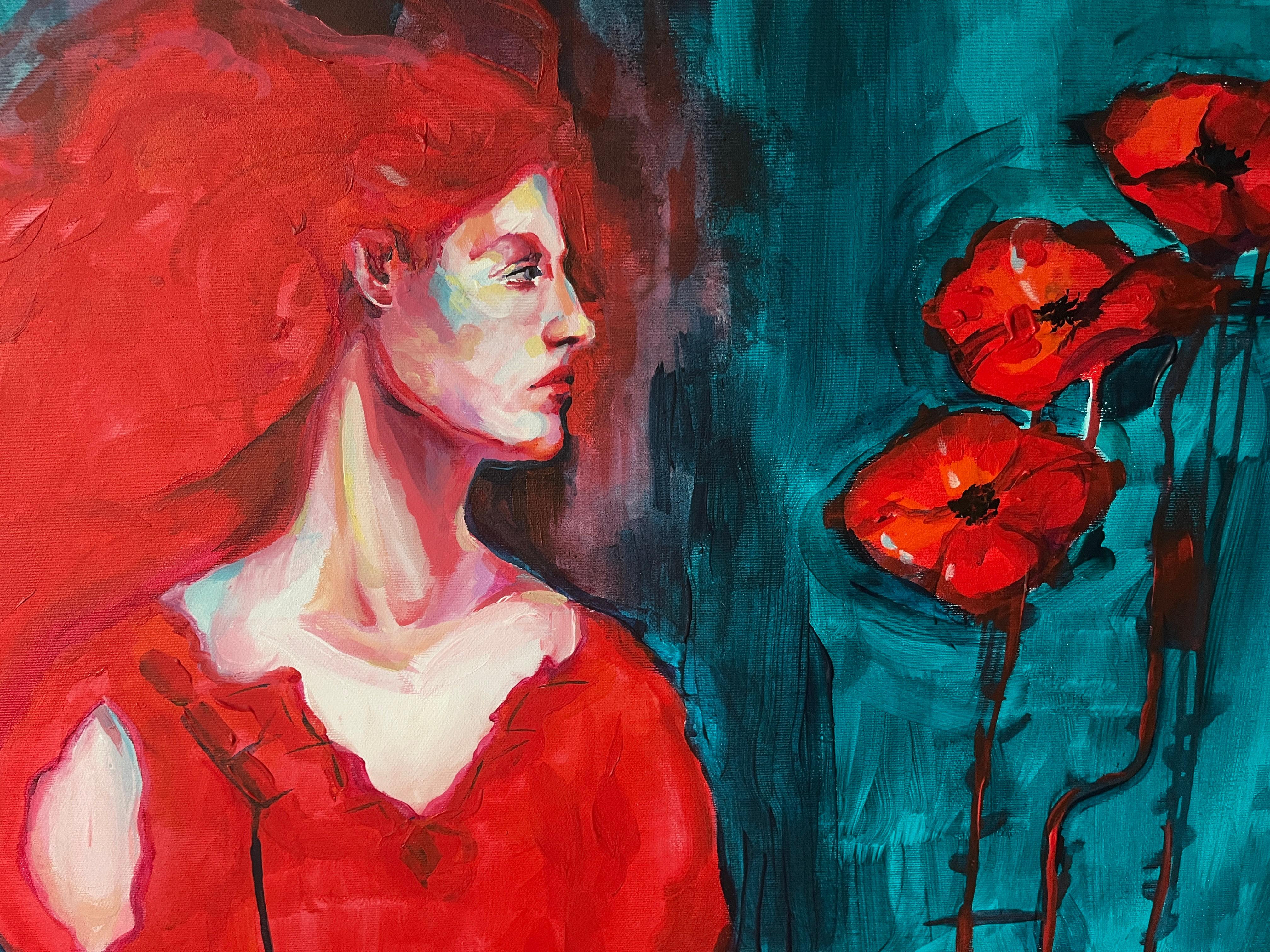 Three Poppies - Painting by Daria Golovina