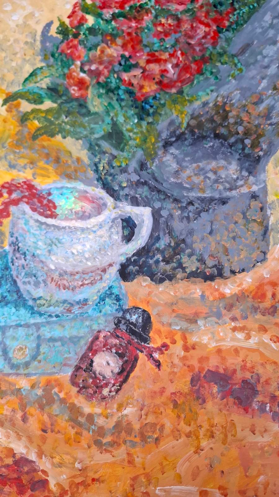 Après le triomphe : le silence du vestiaire - Impressionnisme Painting par Daria Habich