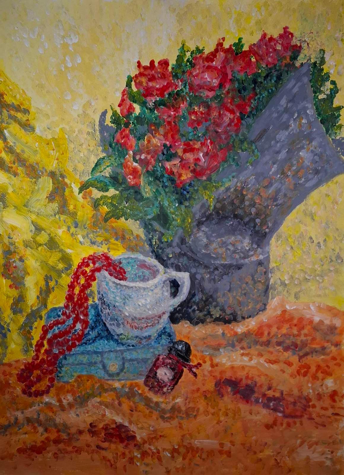 Still-Life Painting Daria Habich - Après le triomphe : le silence du vestiaire