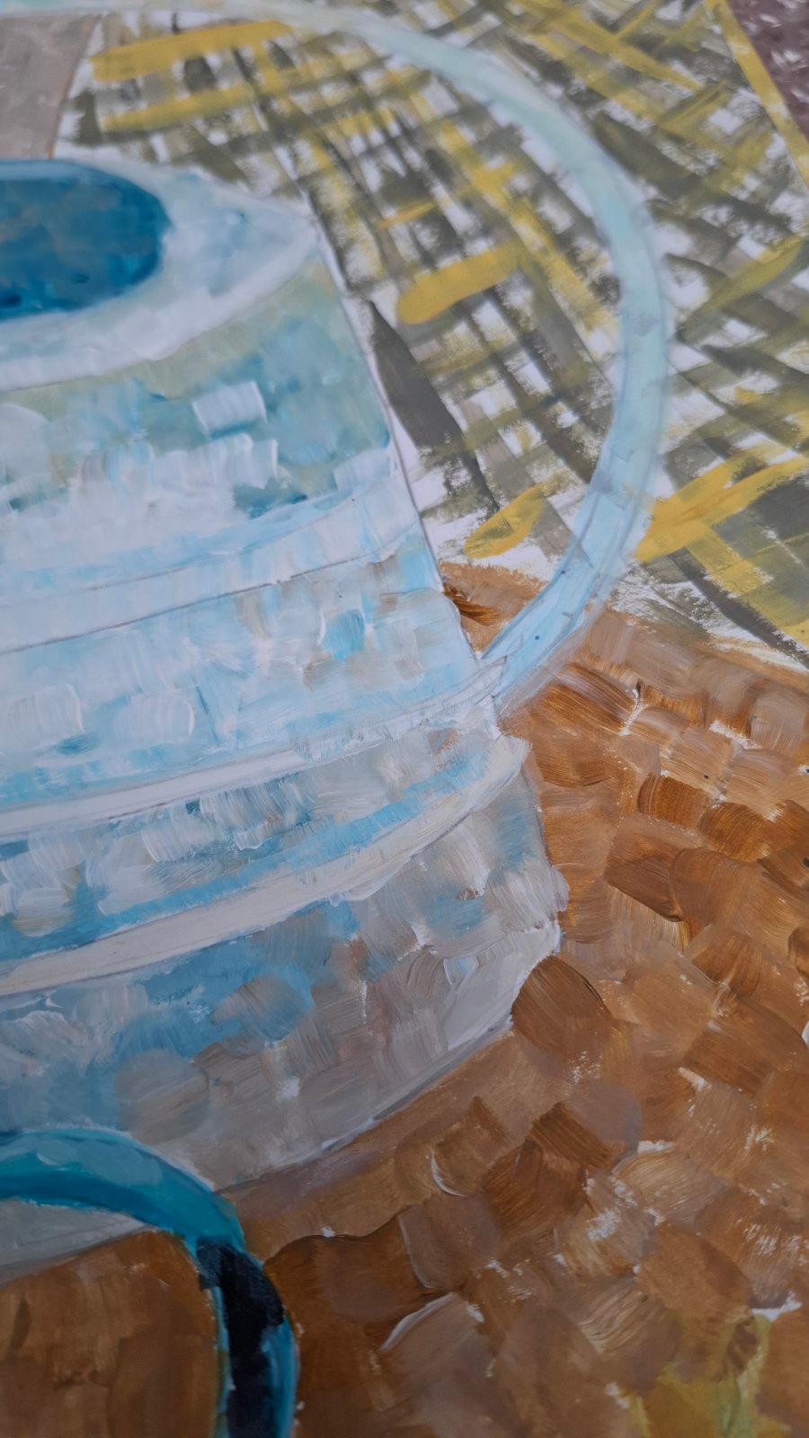 L'éclat du jardin : La beauté de l'instant en mille points - Gris Abstract Painting par Daria Habich