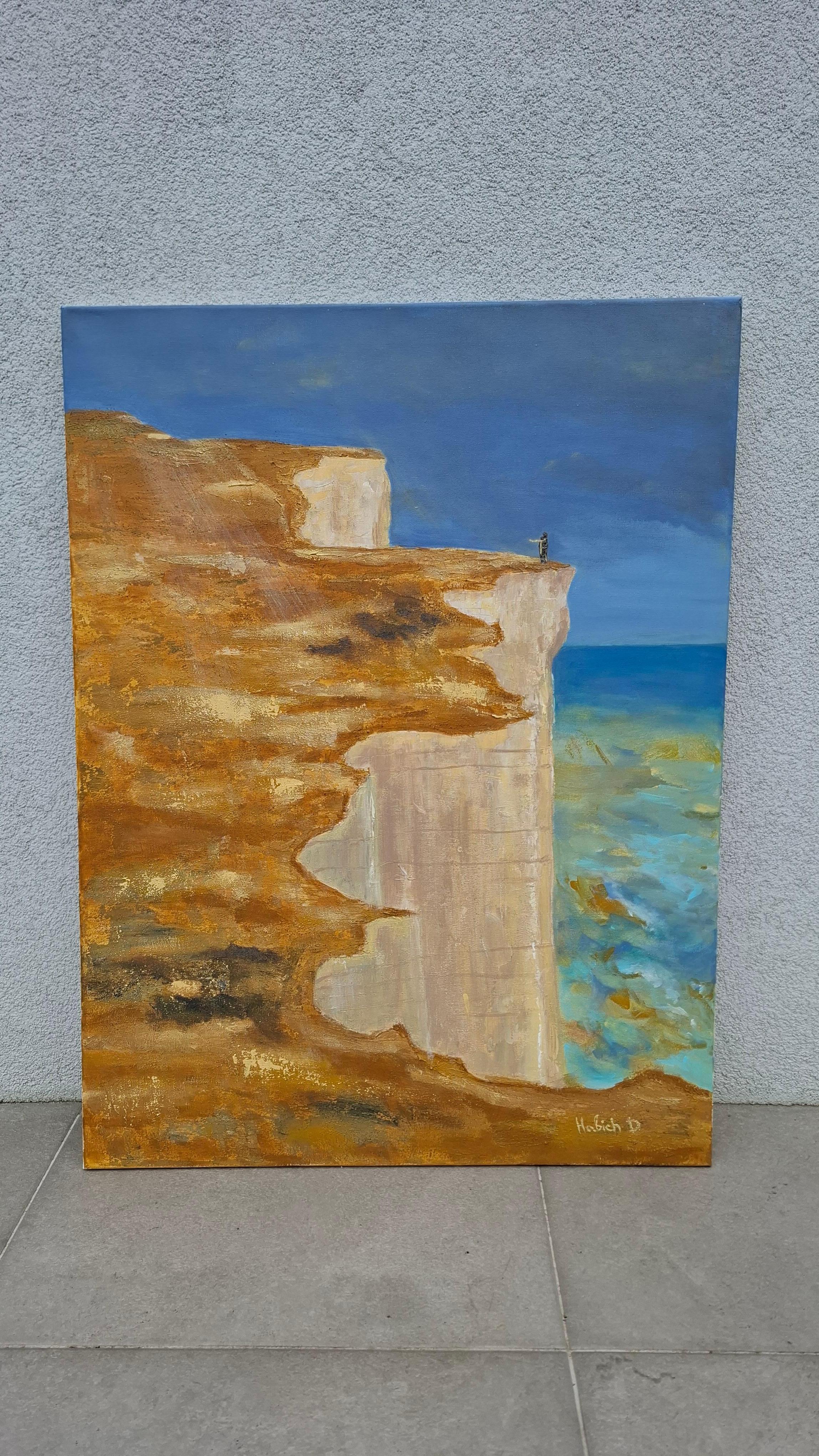 On the edge - Painting by Daria Habich