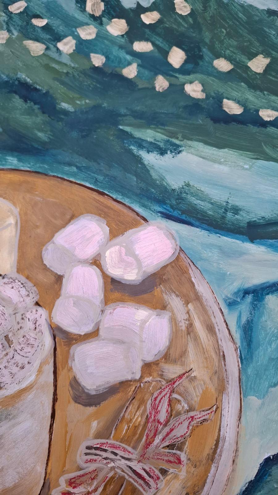 La chaleur de l'appartenance - Gris Still-Life Painting par Daria Habich