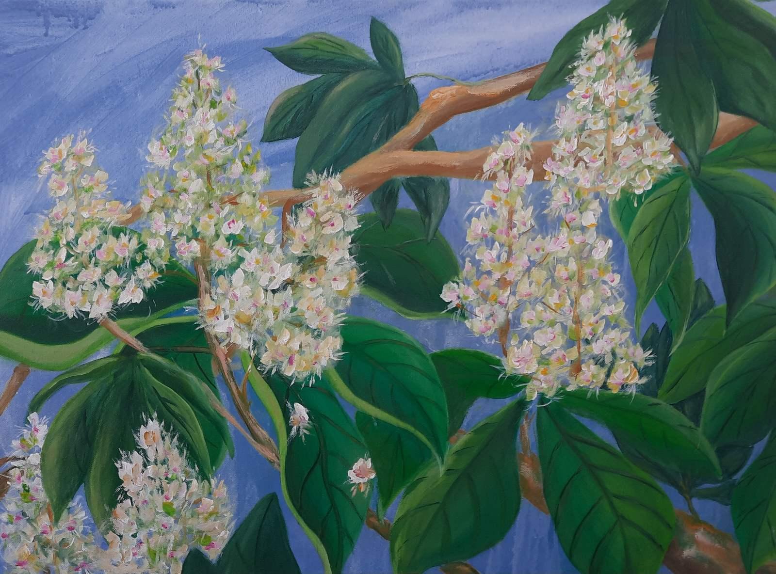 Deux printemps et deux automnes (diptyque) - Painting de Daria Habich