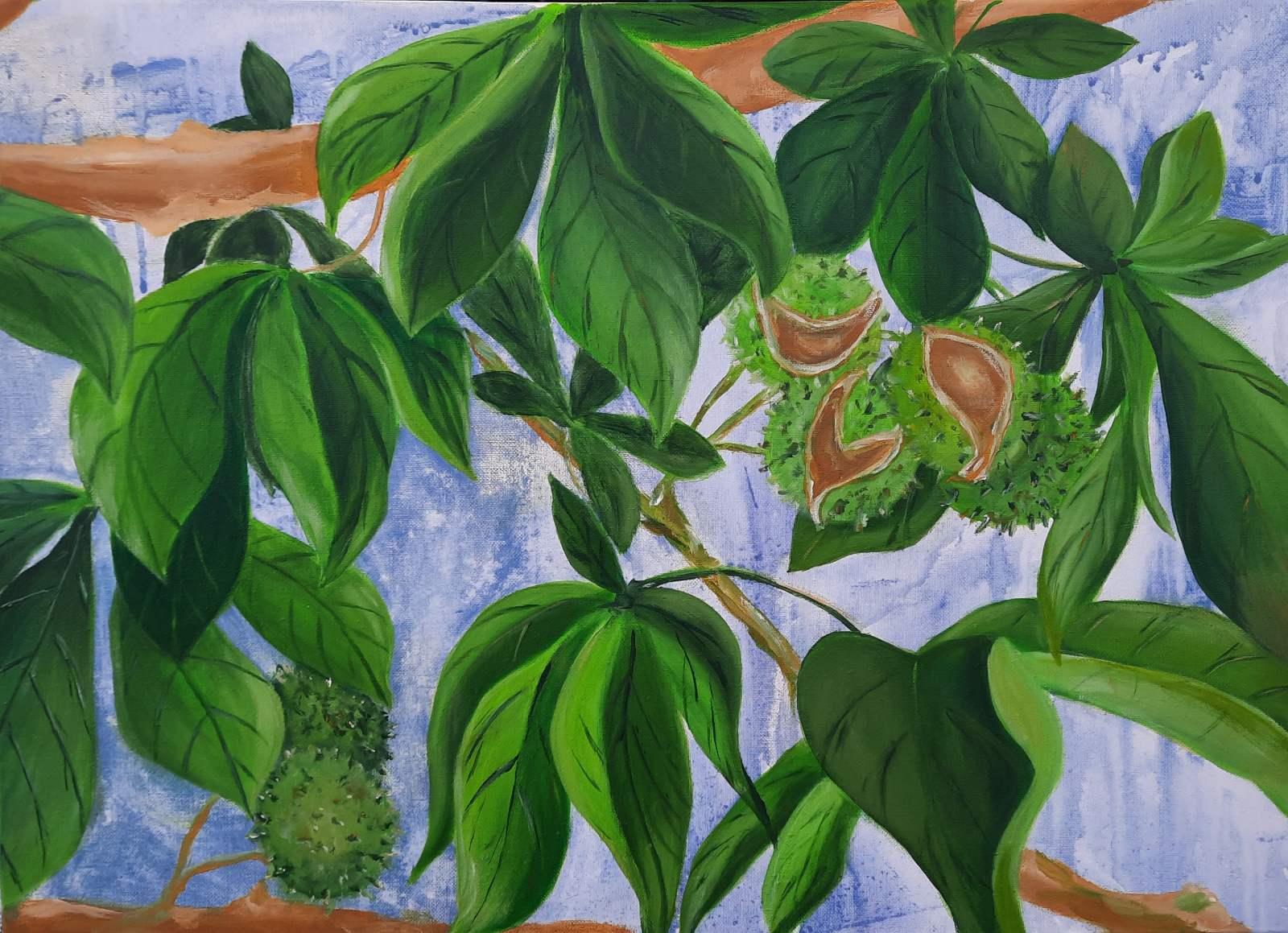 Deux printemps et deux automnes (diptyque) - Impressionnisme Painting par Daria Habich