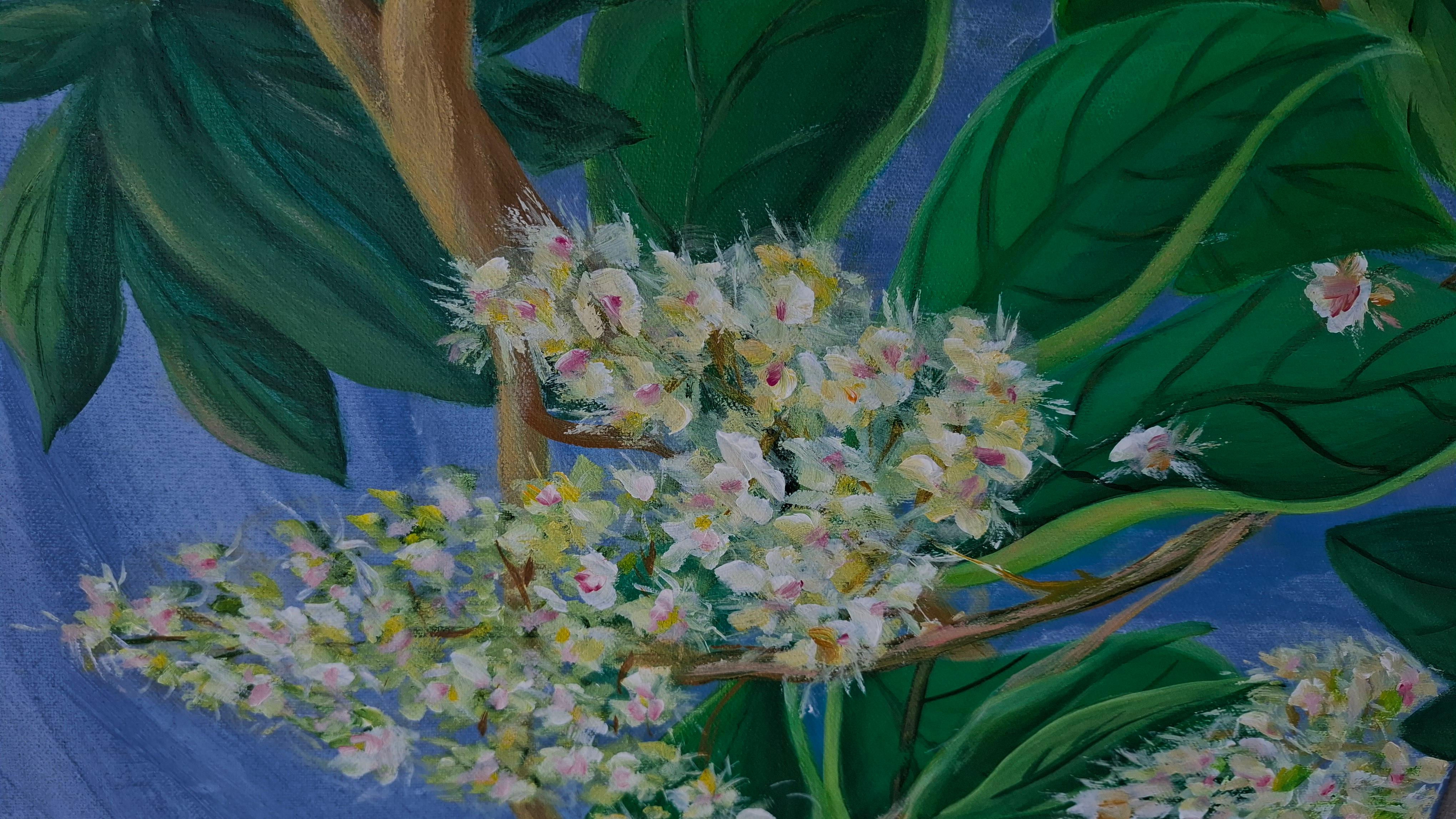 Deux printemps et deux automnes (diptyque) - Noir Landscape Painting par Daria Habich