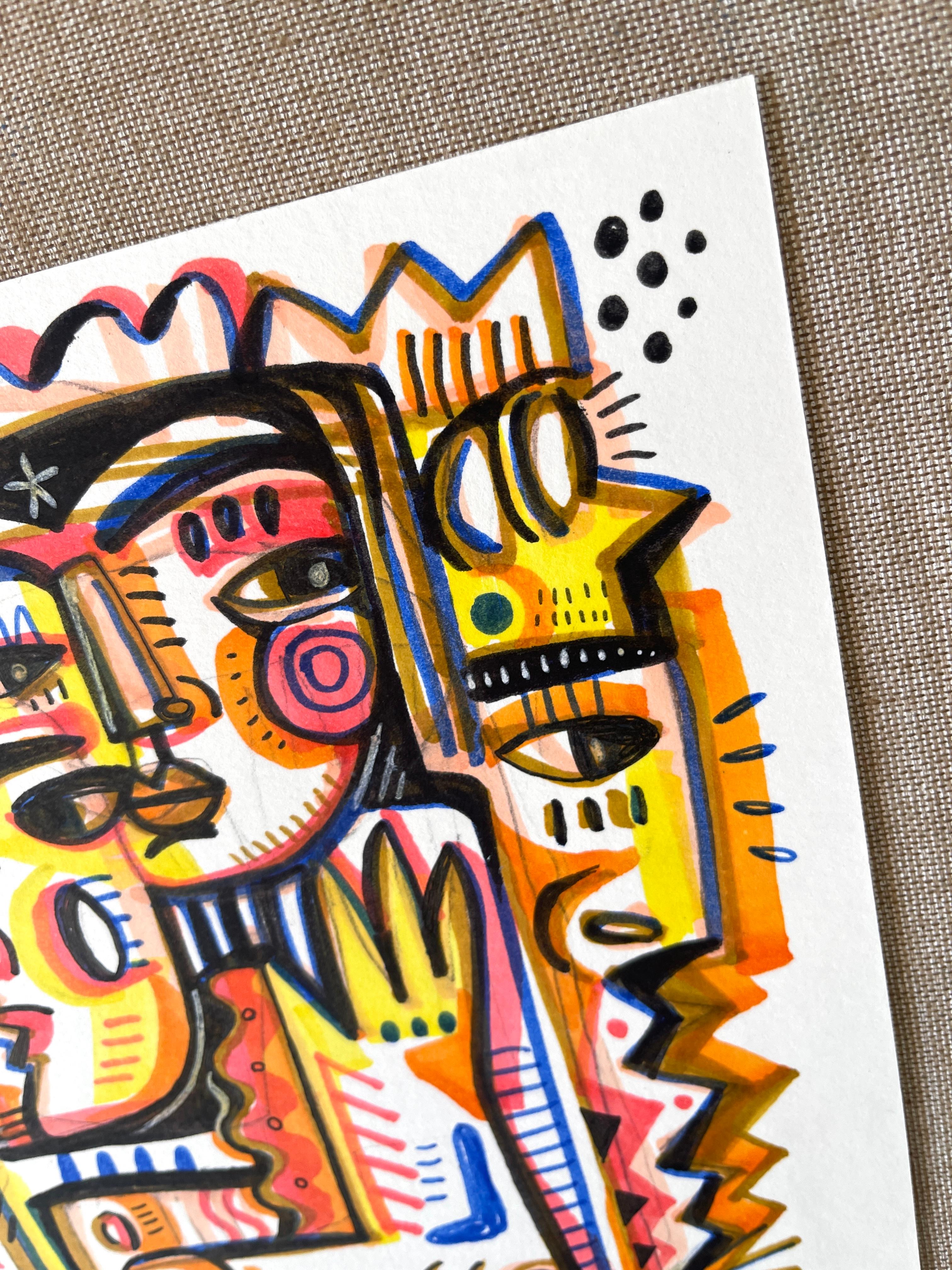 111 - Orange Abstract Painting by Daria Kusto