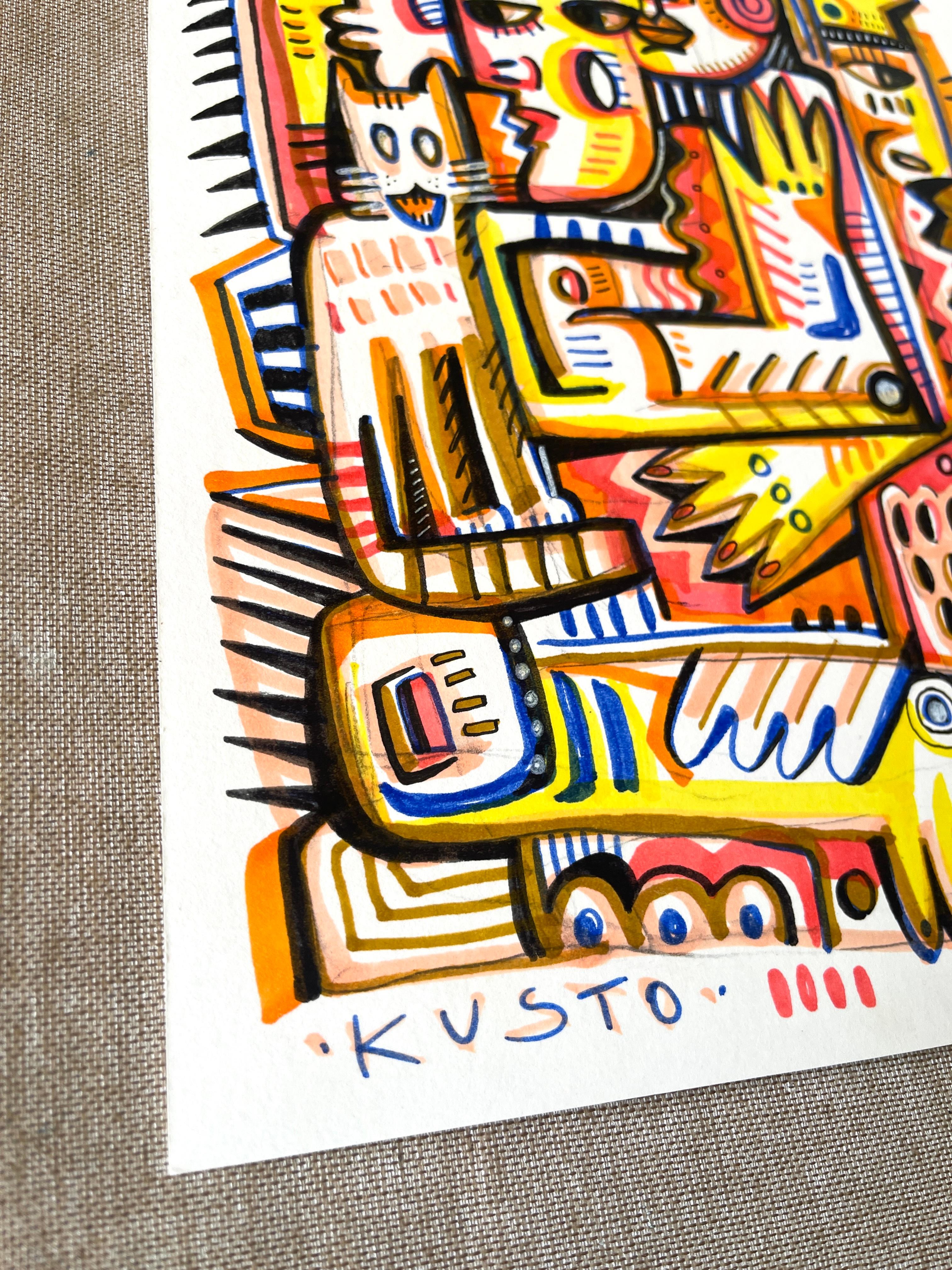 Original artwork by Daria Kusto.
Ink , markers on Paper.
The magic flow reality...
Shipping from Spain, safely and promptly.