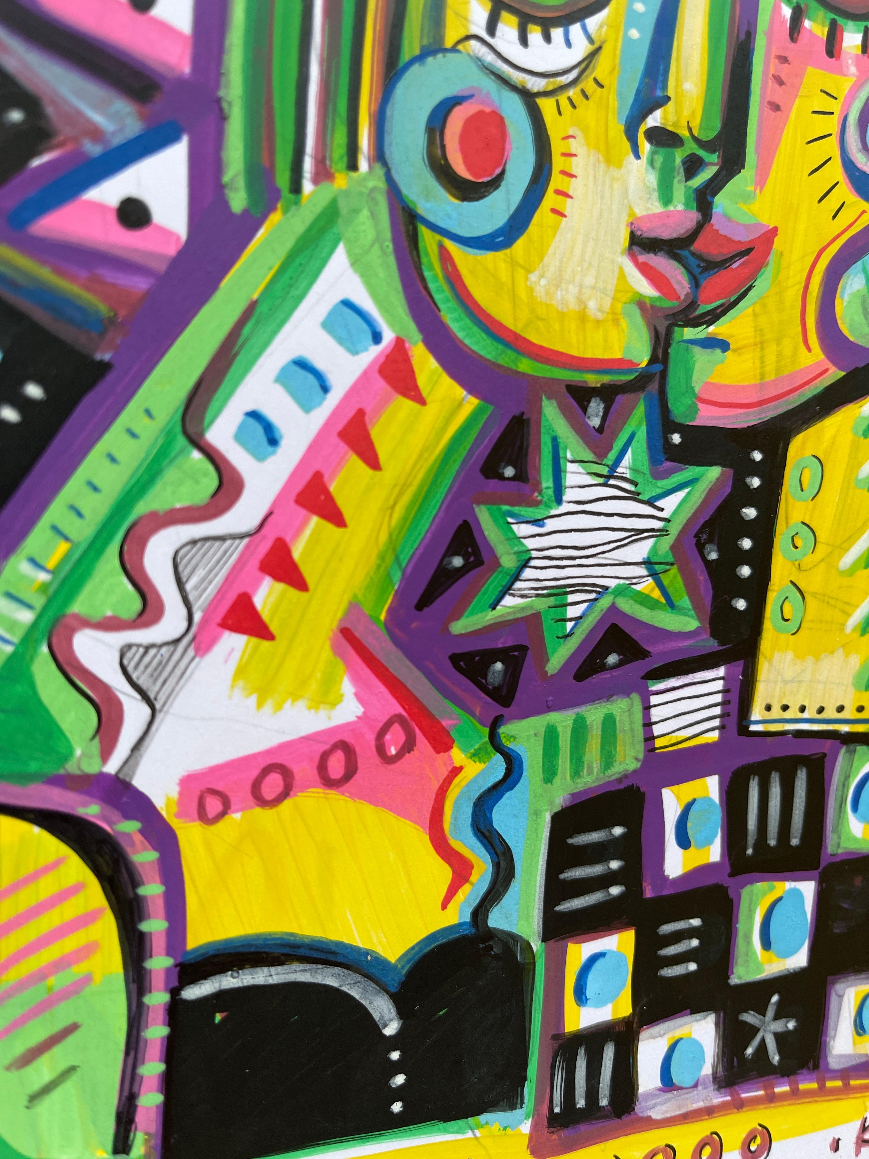 A CAT'S CARESS - Pop Art Art by Daria Kusto