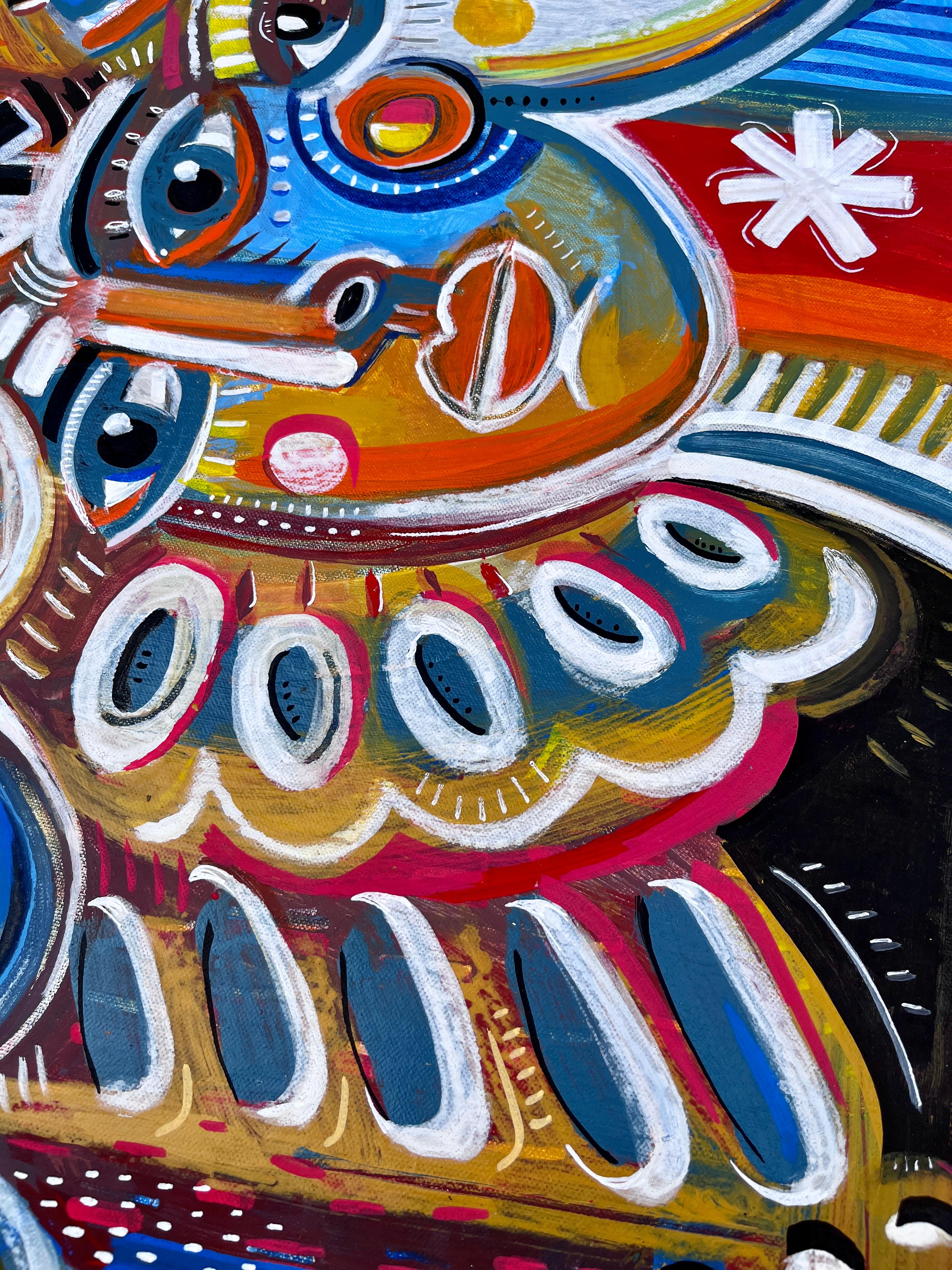 UN GRANELLO DI COSCIENZA - Painting Espressionista di Daria Kusto