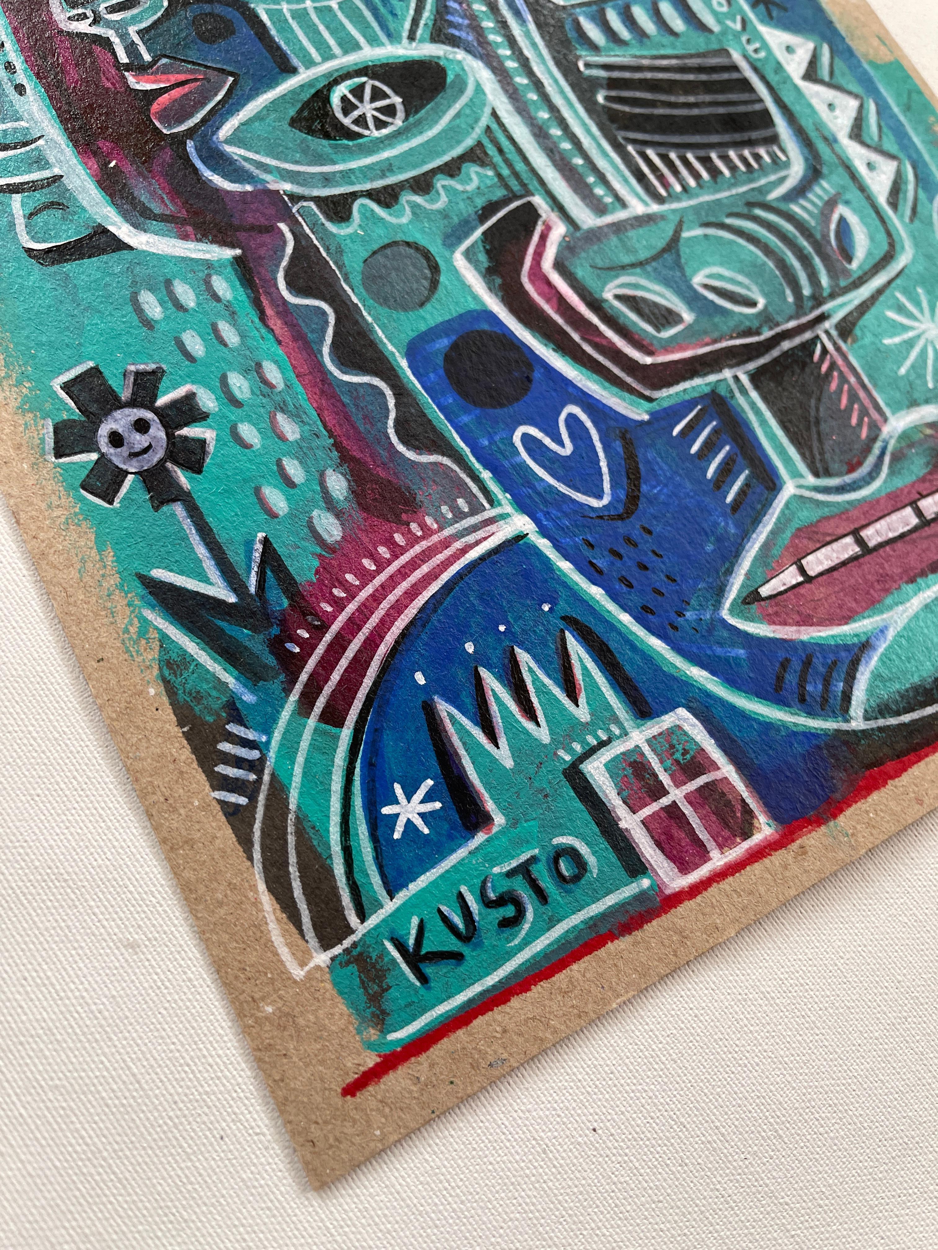 FACCE ASSURDE - Painting Neoespressionismo di Daria Kusto