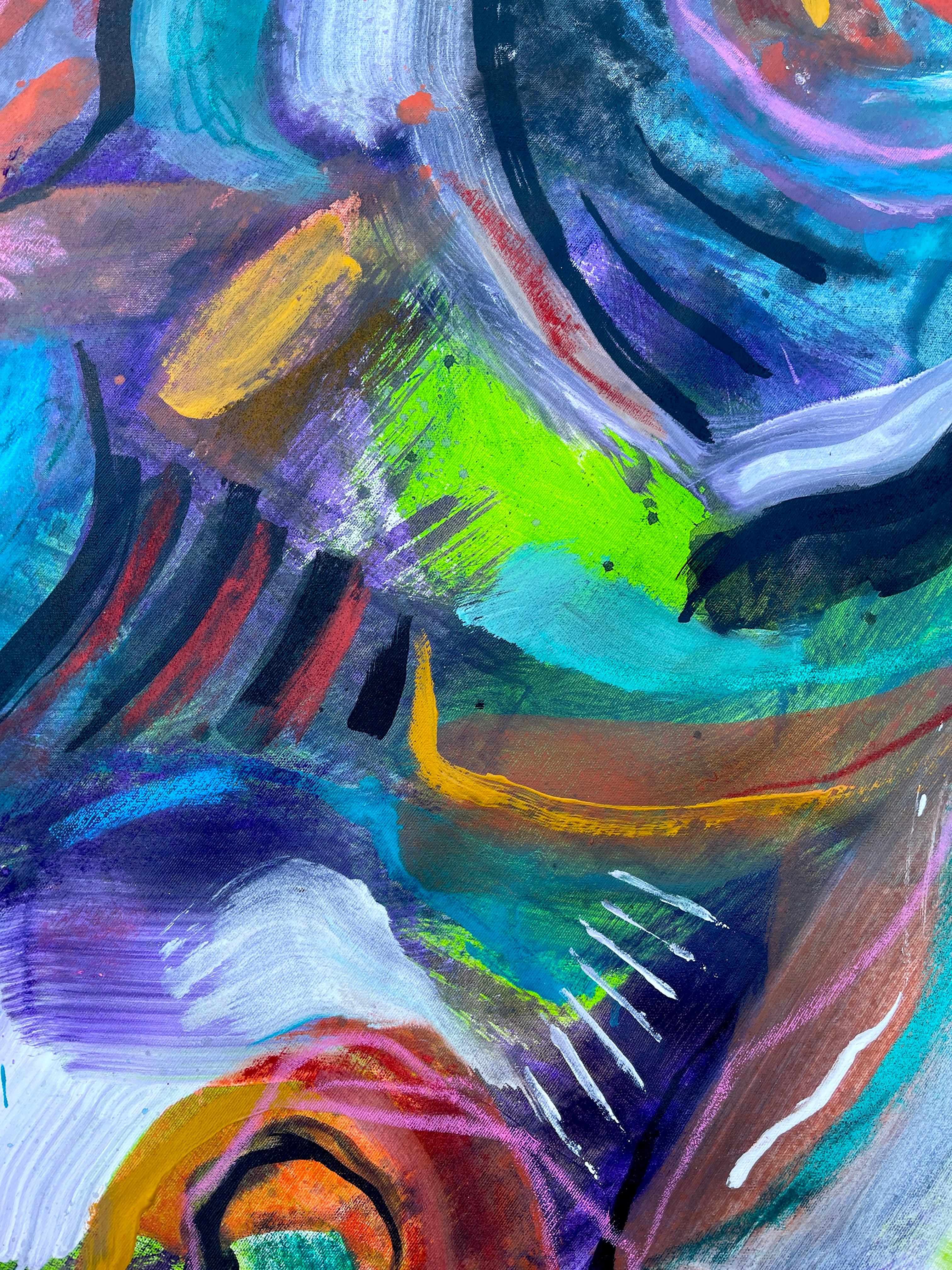 GIARDINO ASTRATTO - Abstract Painting Grigio di Daria Kusto