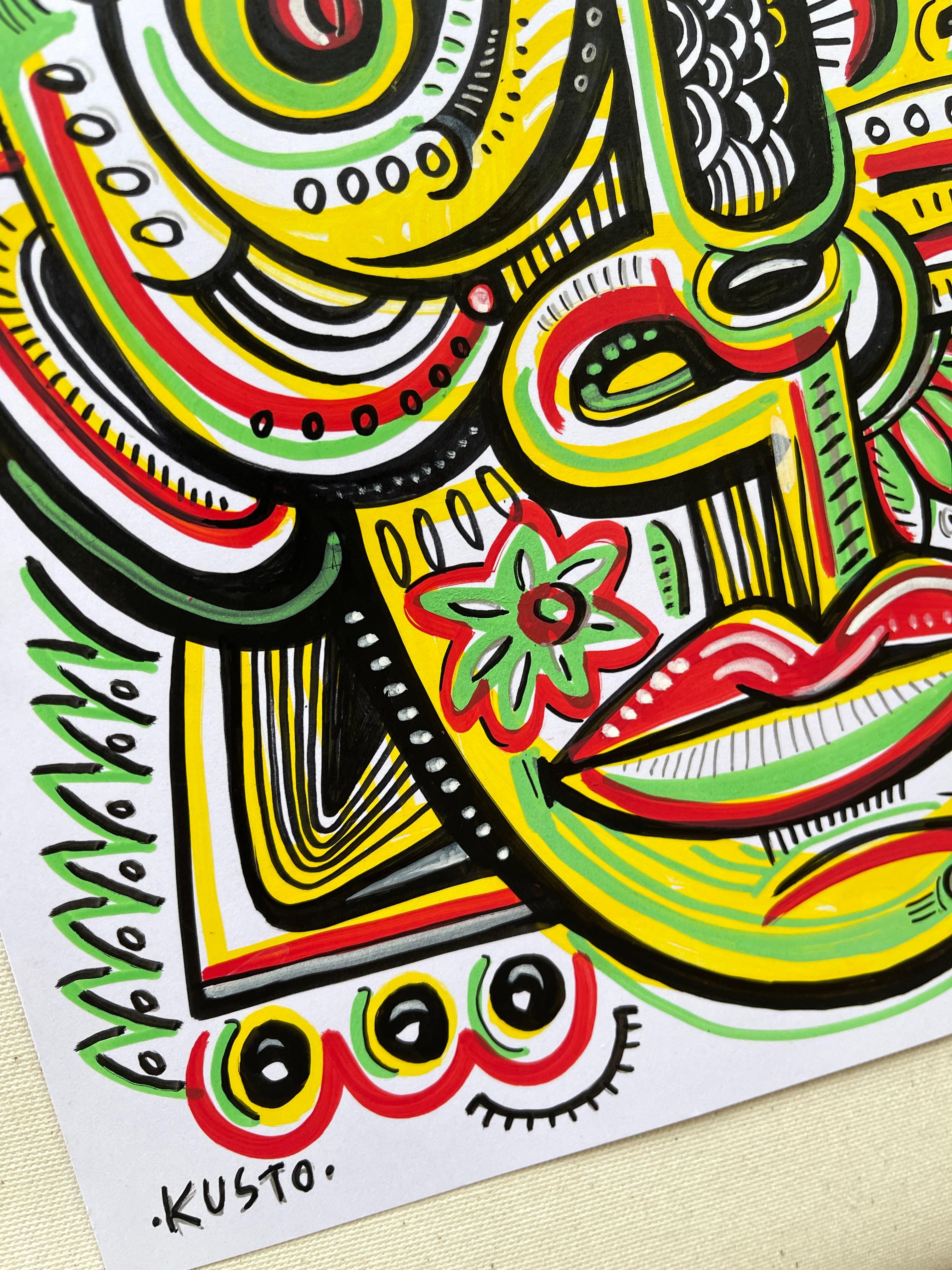 L'HOMME AMPHIBIEN - Pop Art Painting par Daria Kusto
