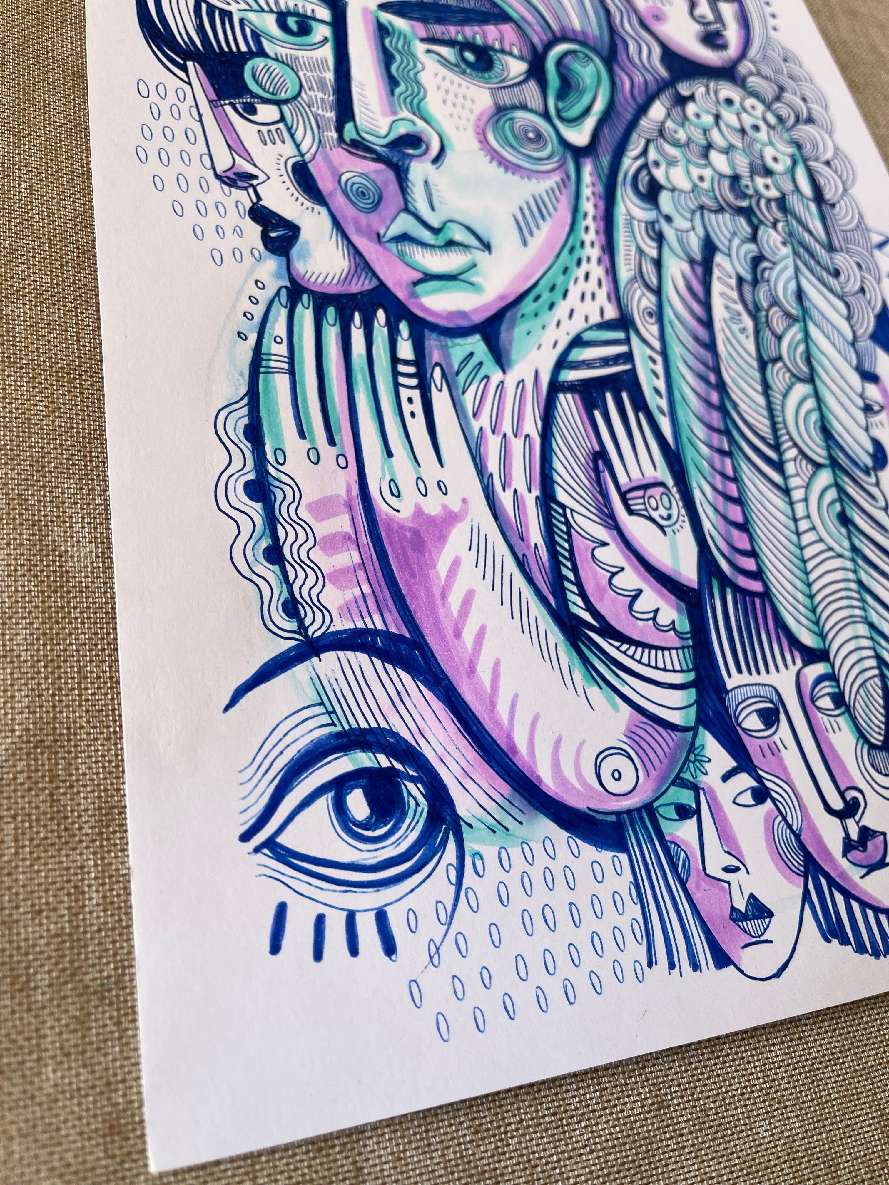 ENGEL TÄUME (Grau), Portrait, von Daria Kusto