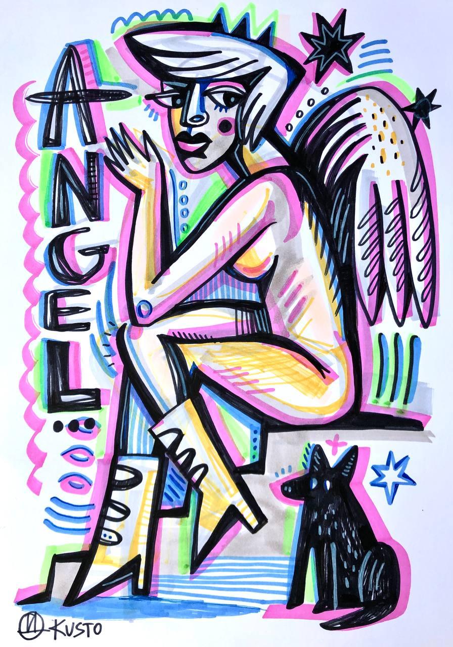 ANGEL - Painting by Daria Kusto