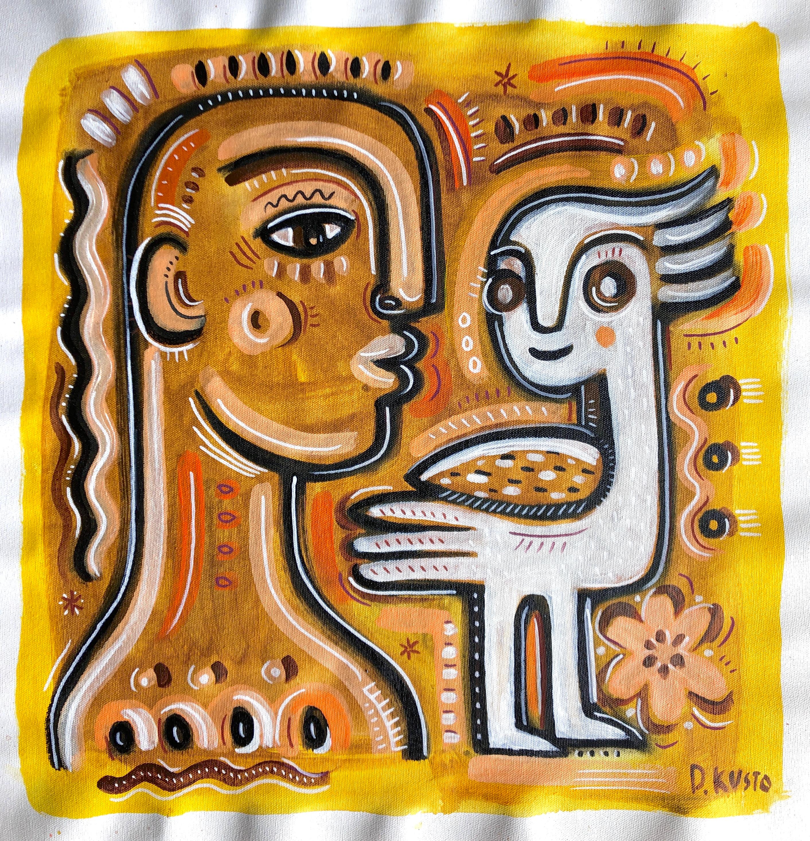 Figurative Painting Daria Kusto - BIRDIE