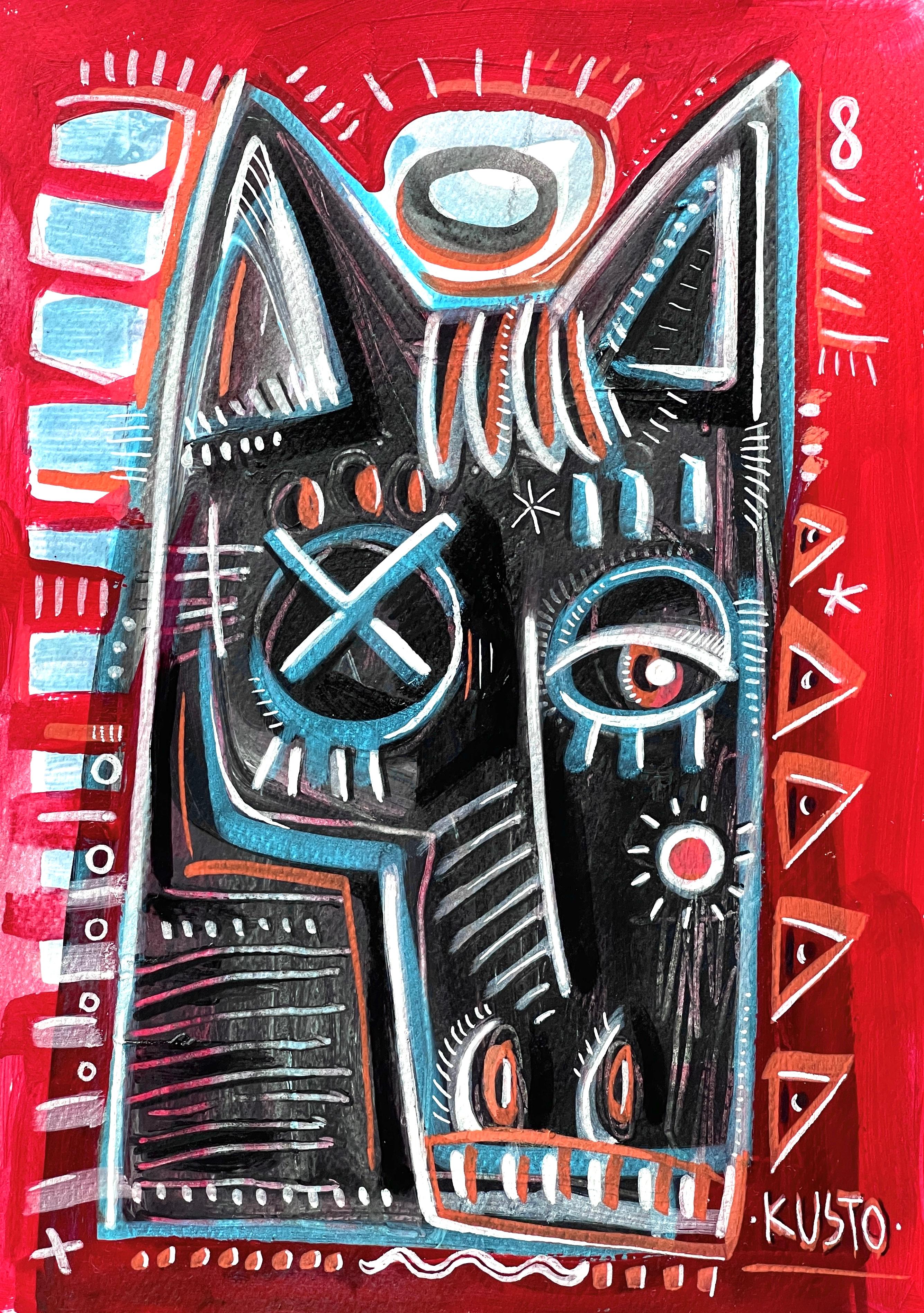 BLACK HORSE - Pop Art Painting by Daria Kusto