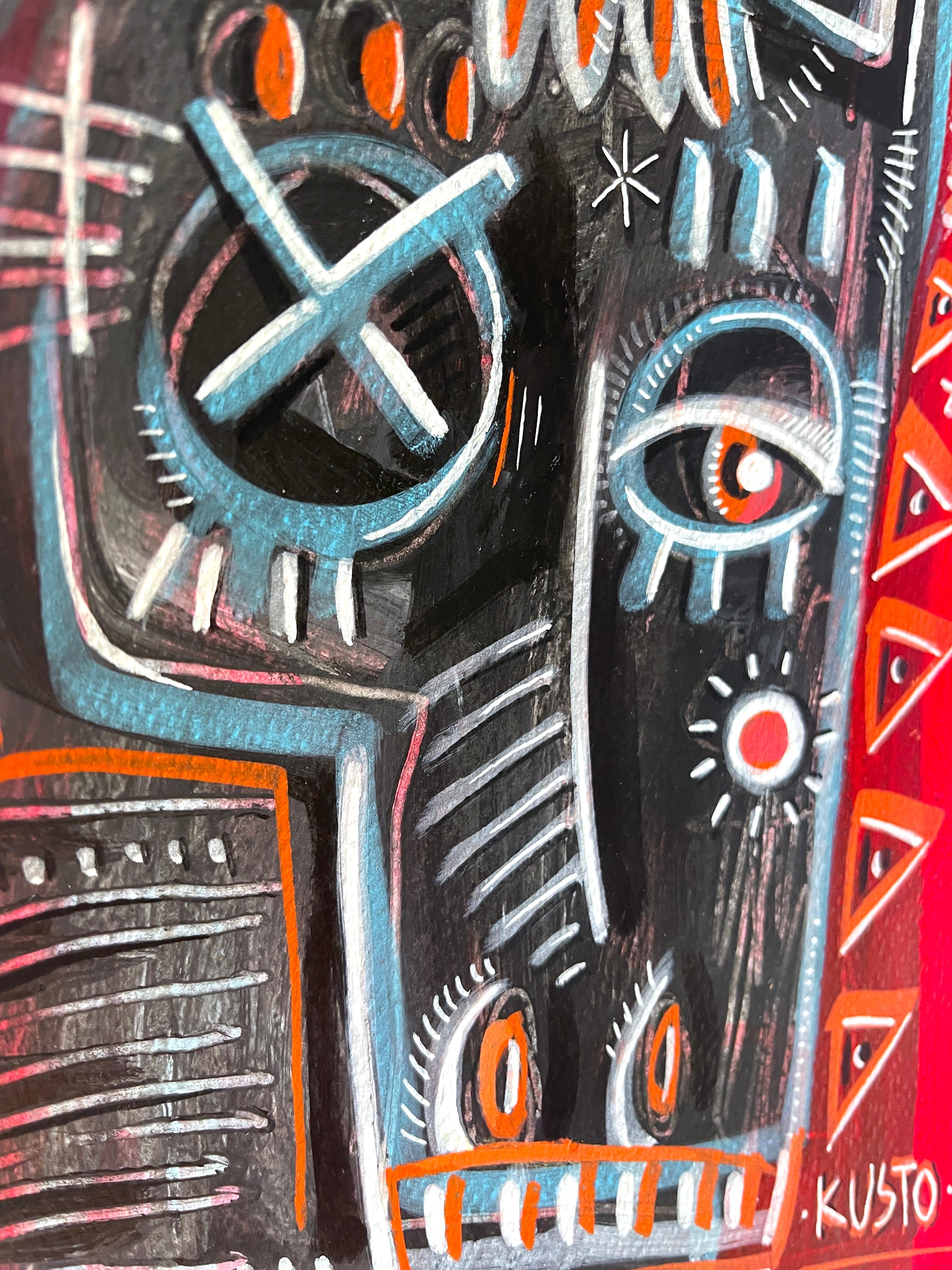 Original painting by Daria Kusto. 
Acrylic markers on paper.
The magic flow reality...
The painting will be shipped directly from Thailand – safely and promptly.