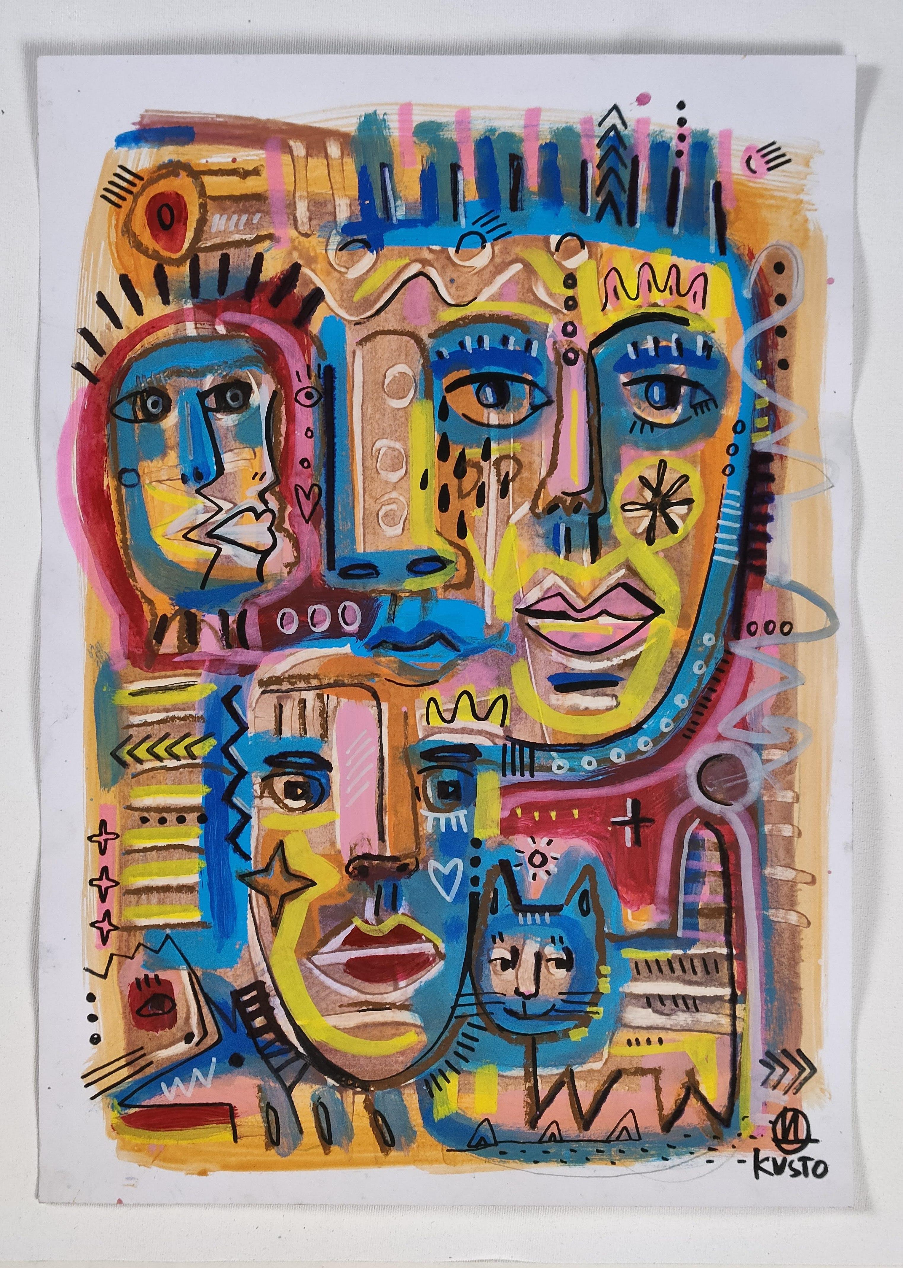CAT BOSS – Painting von Daria Kusto