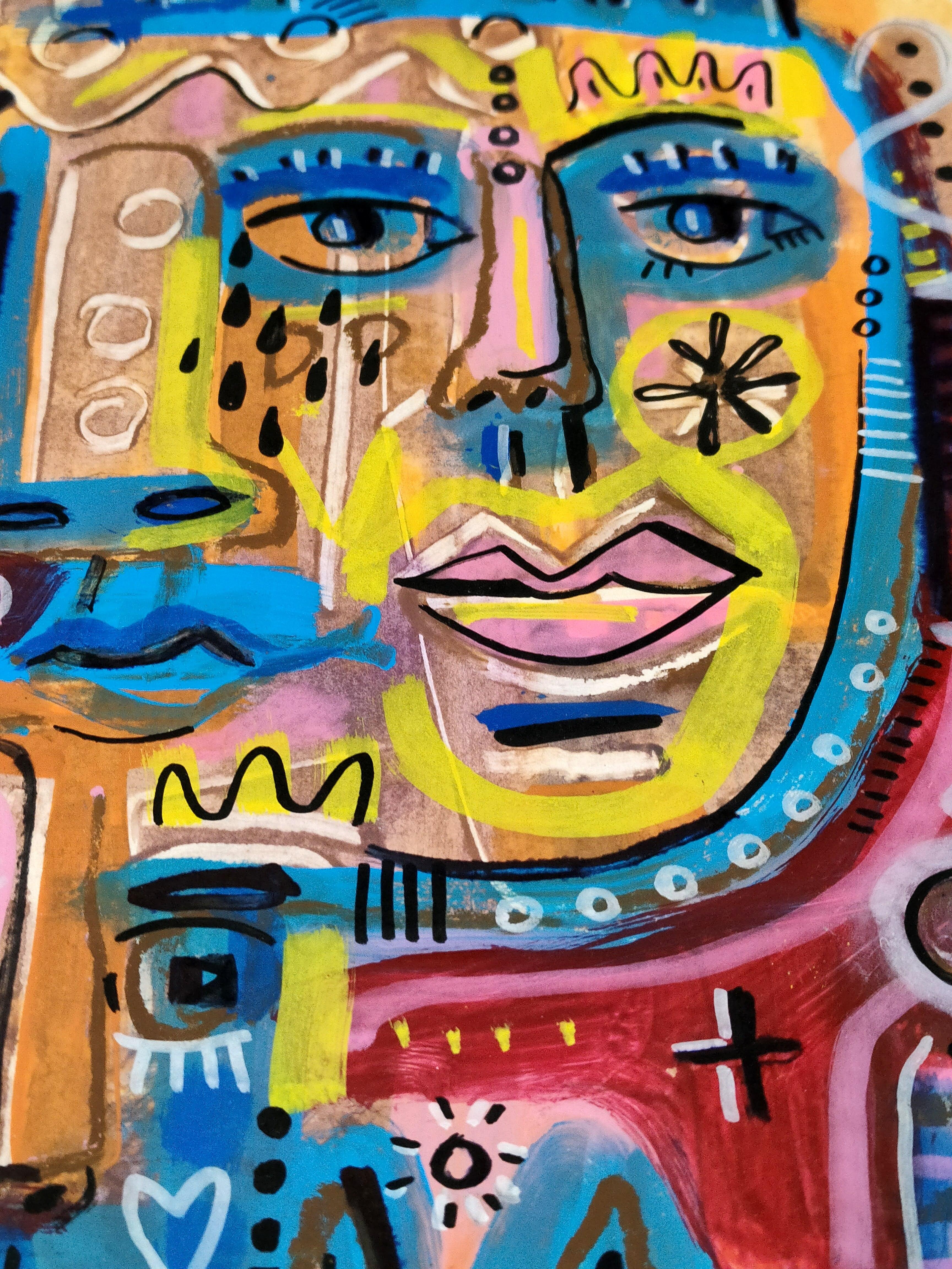 CAT BOSS (Expressionismus), Painting, von Daria Kusto