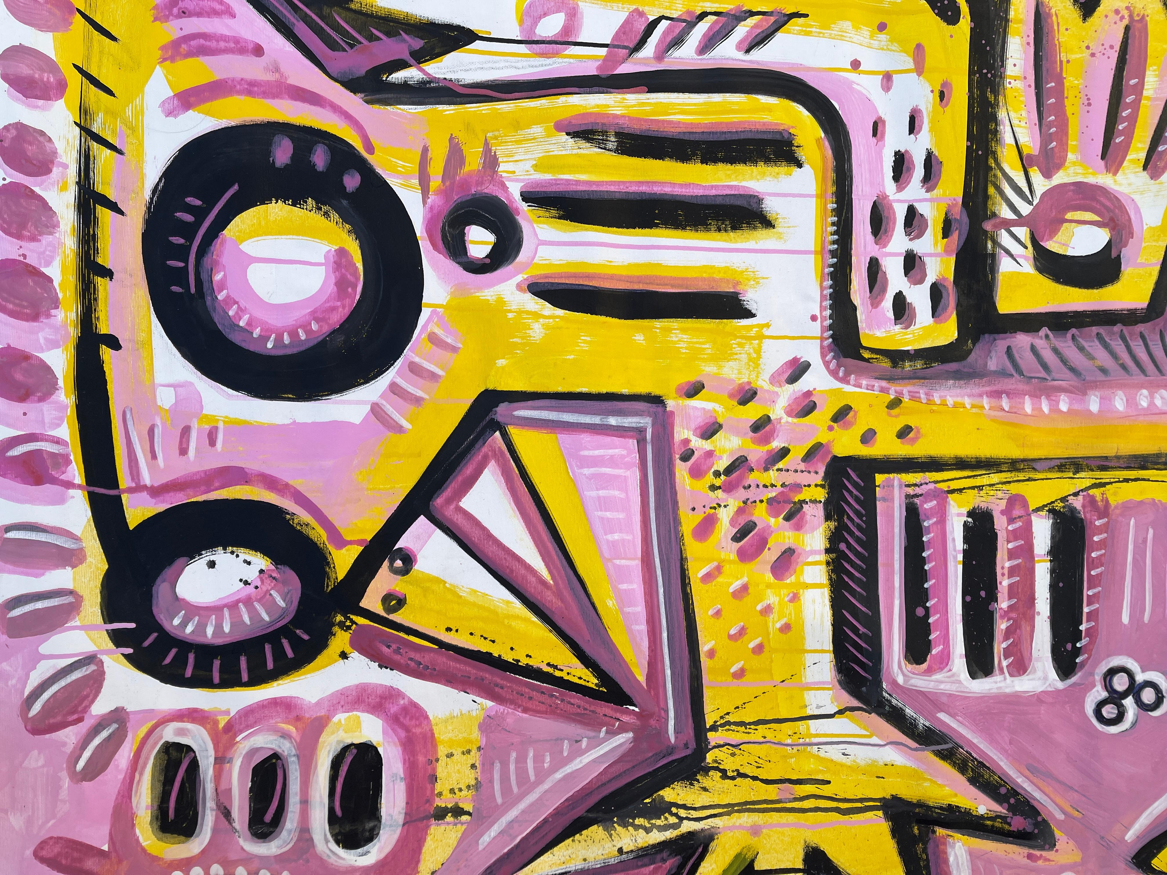 UCCELLO DANZANTE - Painting Outsider Art di Daria Kusto