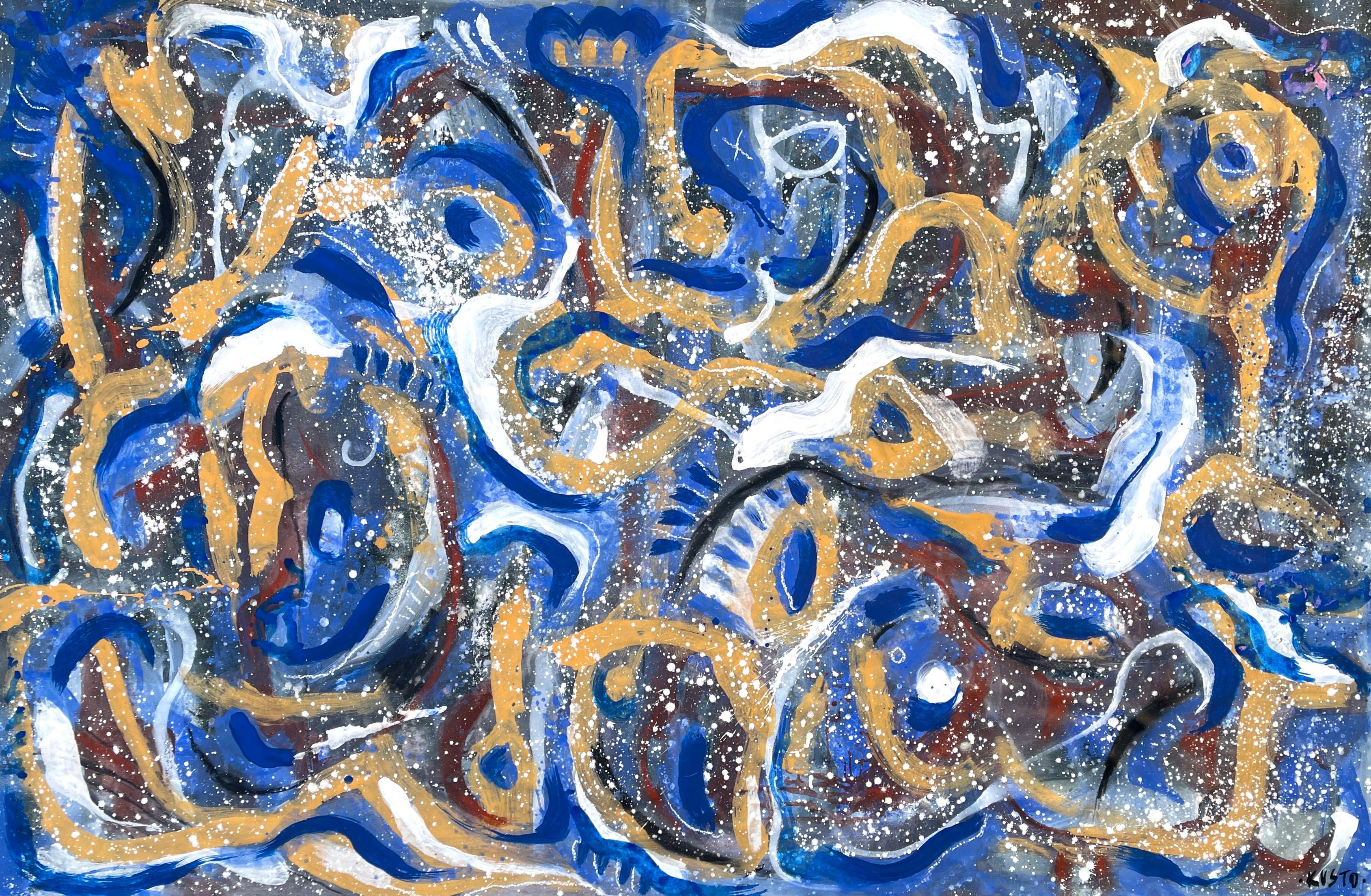 Abstract Painting di Daria Kusto - "DANCING SOULS" dipinto astratto
