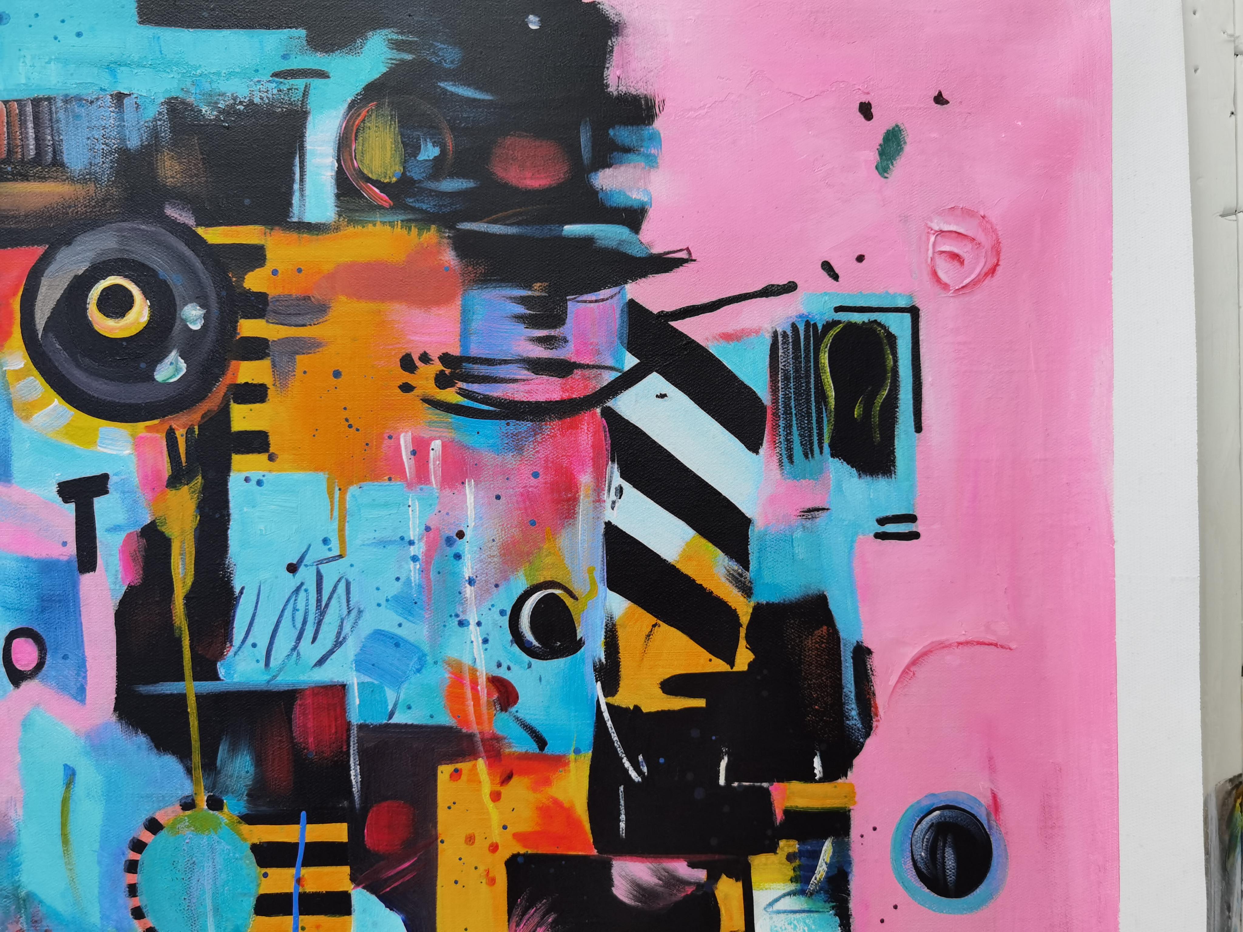 ENERGY OF CHAOS - Neo-Expressionist Painting by Daria Kusto