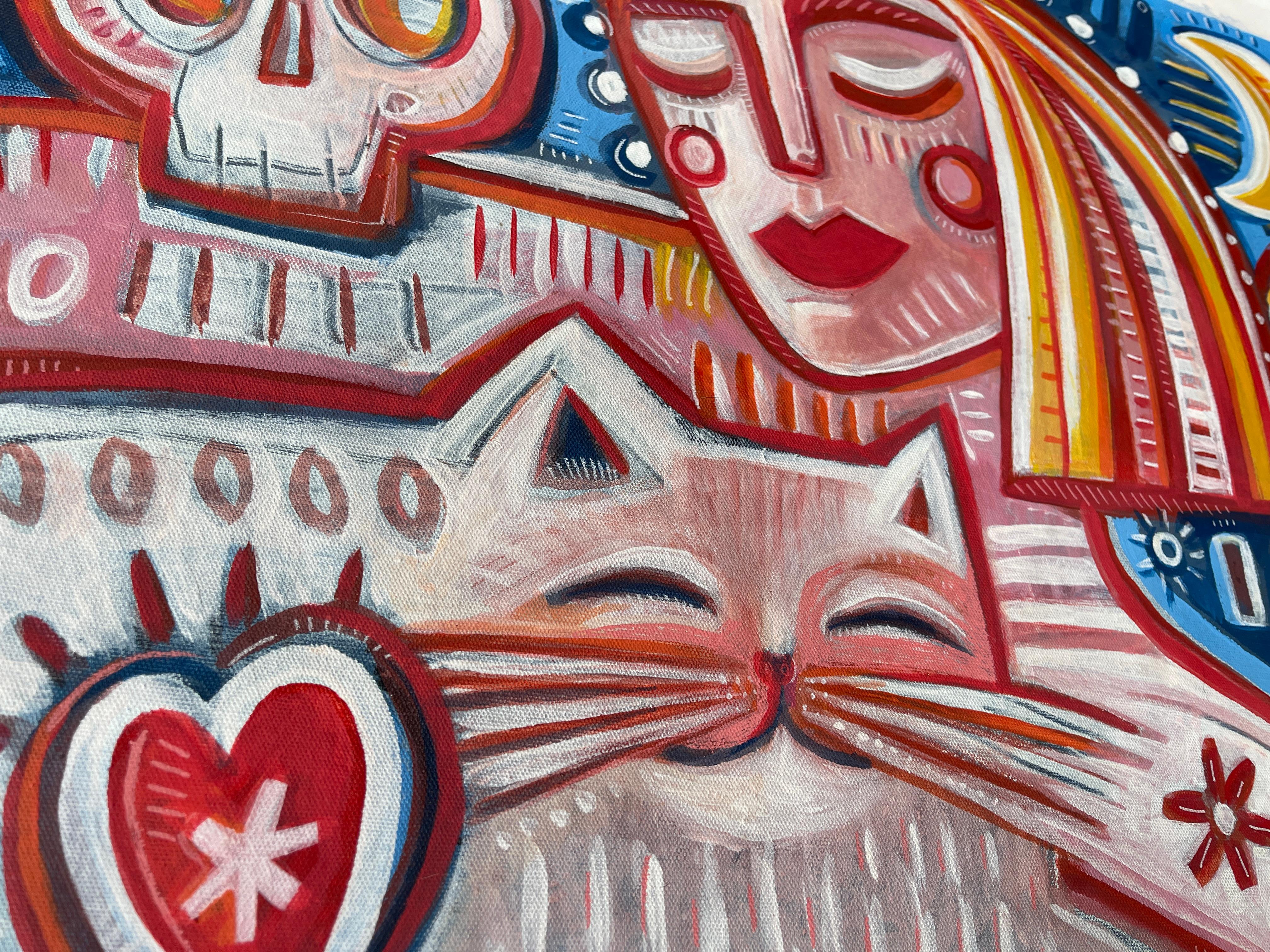 Peinture originale de Daria Kusto.
acrylique sur toile.
La réalité des flux magiques...
cette peinture, 