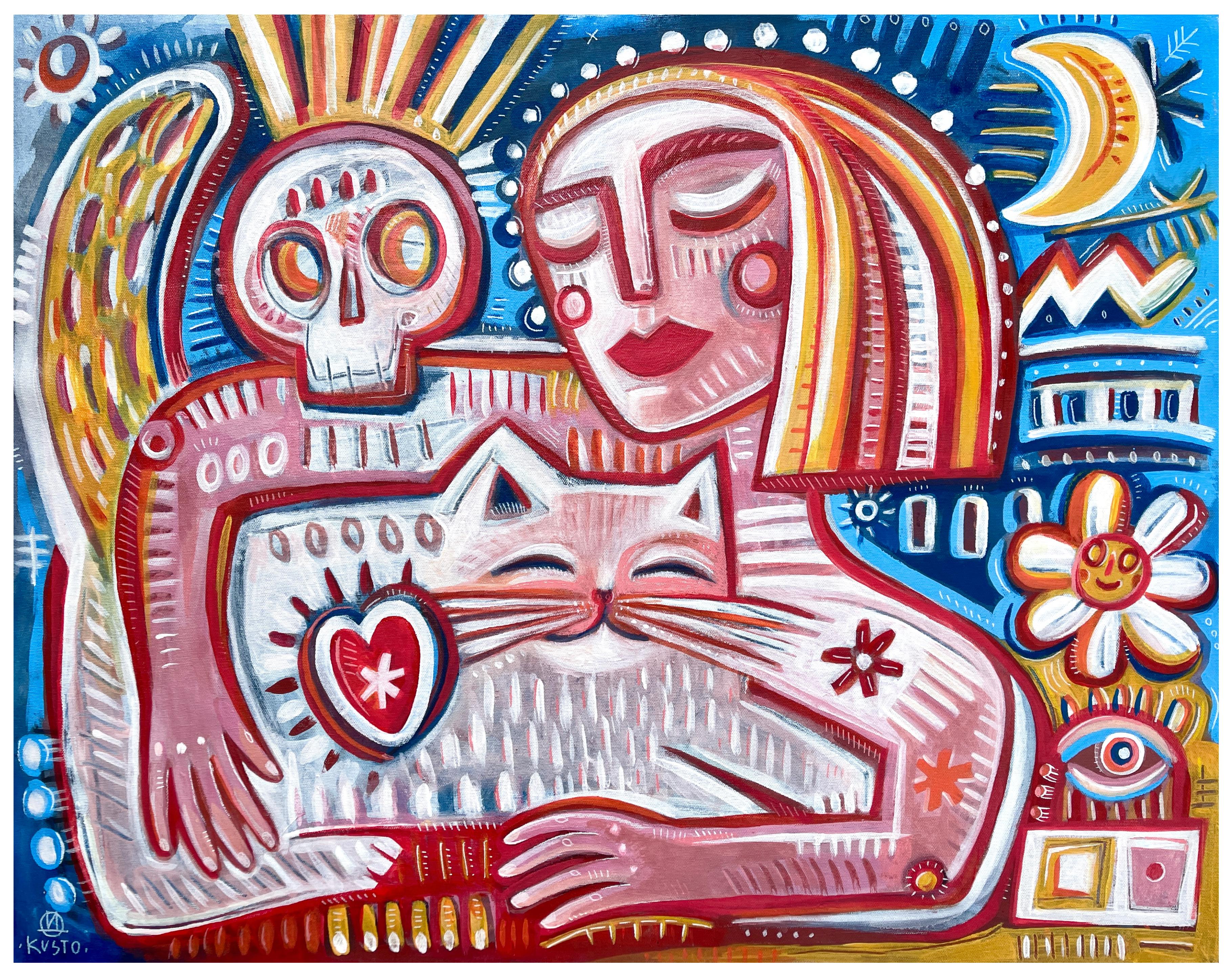 Figurative Painting Daria Kusto - AMOUR ÉTERNEL