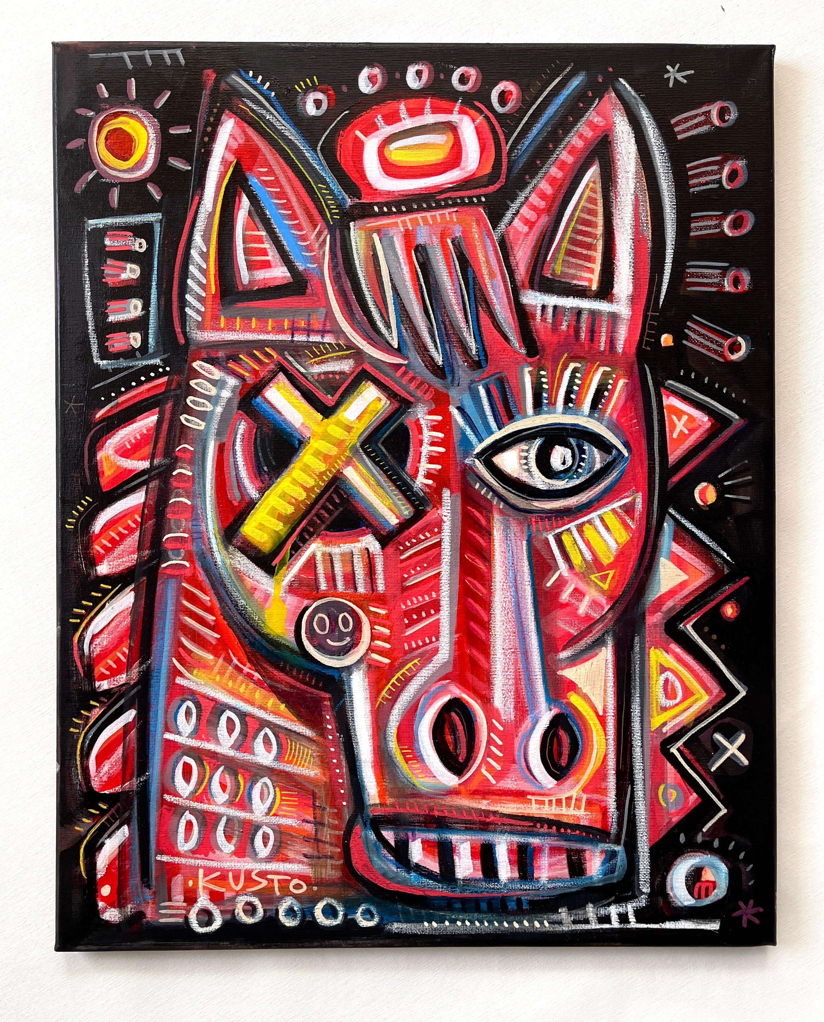 FIERY HORSE – Painting von Daria Kusto