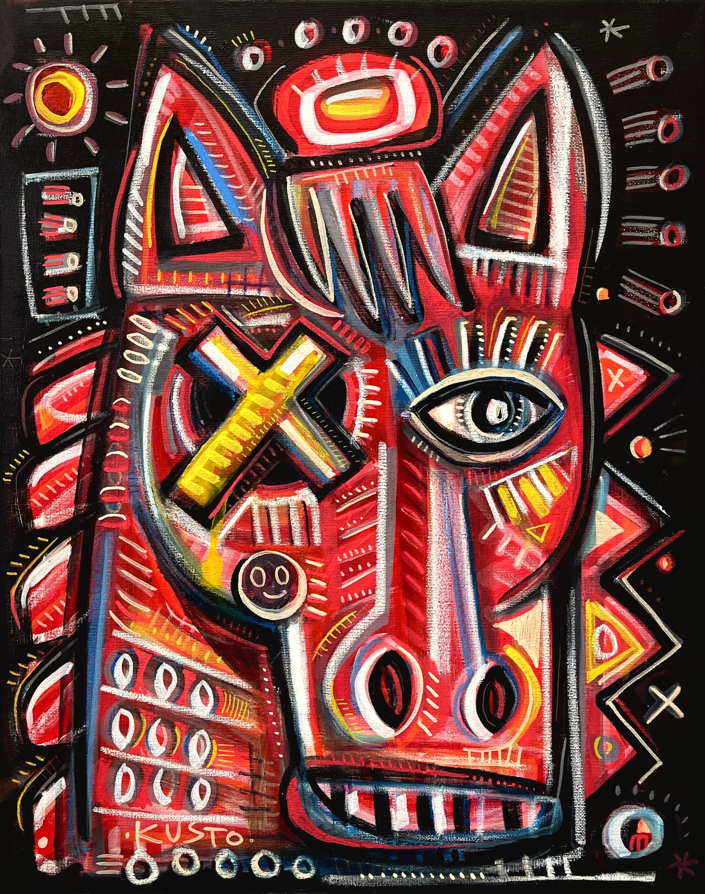 Daria Kusto Figurative Painting – FIERY HORSE