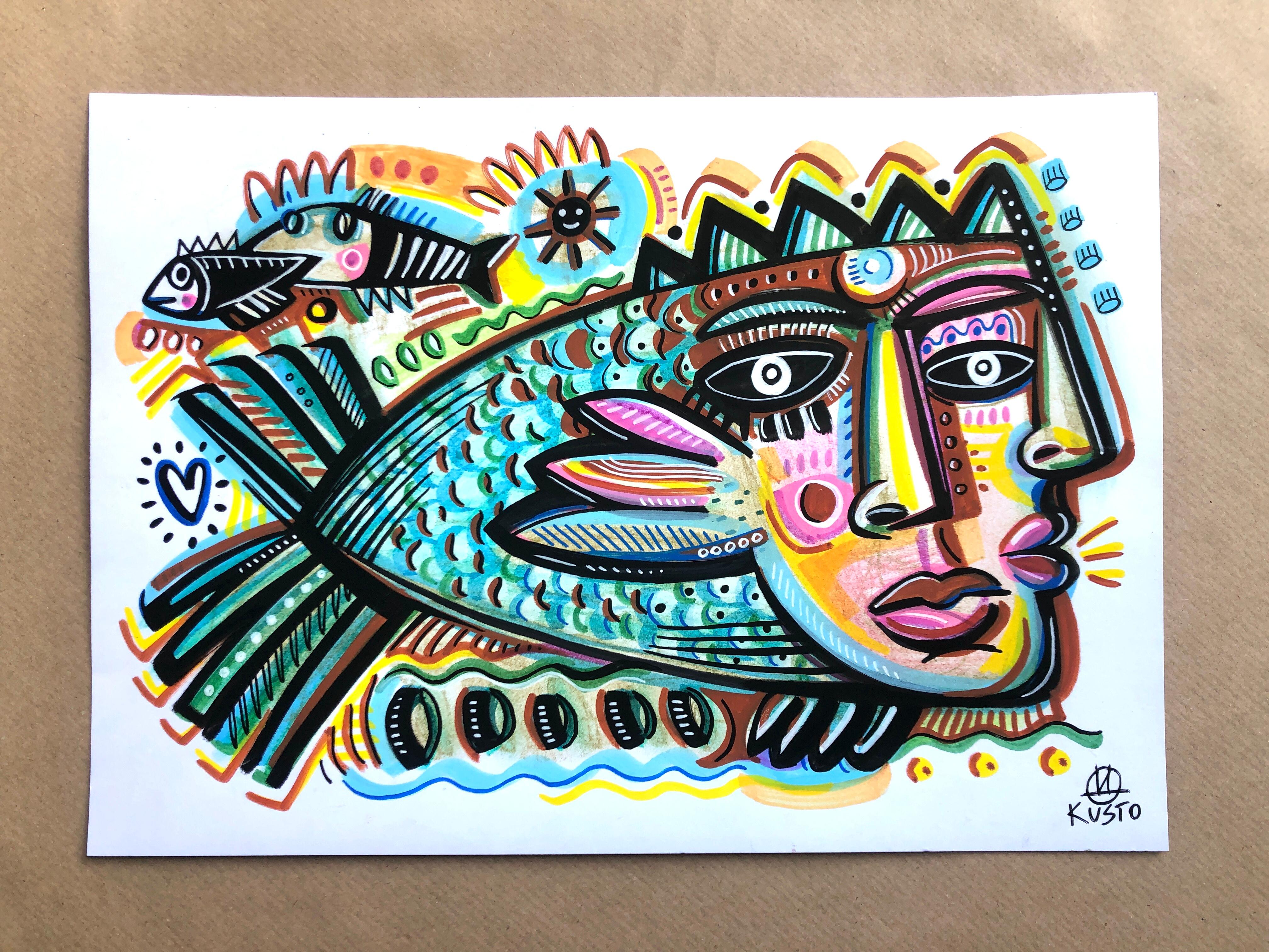 FACCE DA PESCE - Painting di Daria Kusto