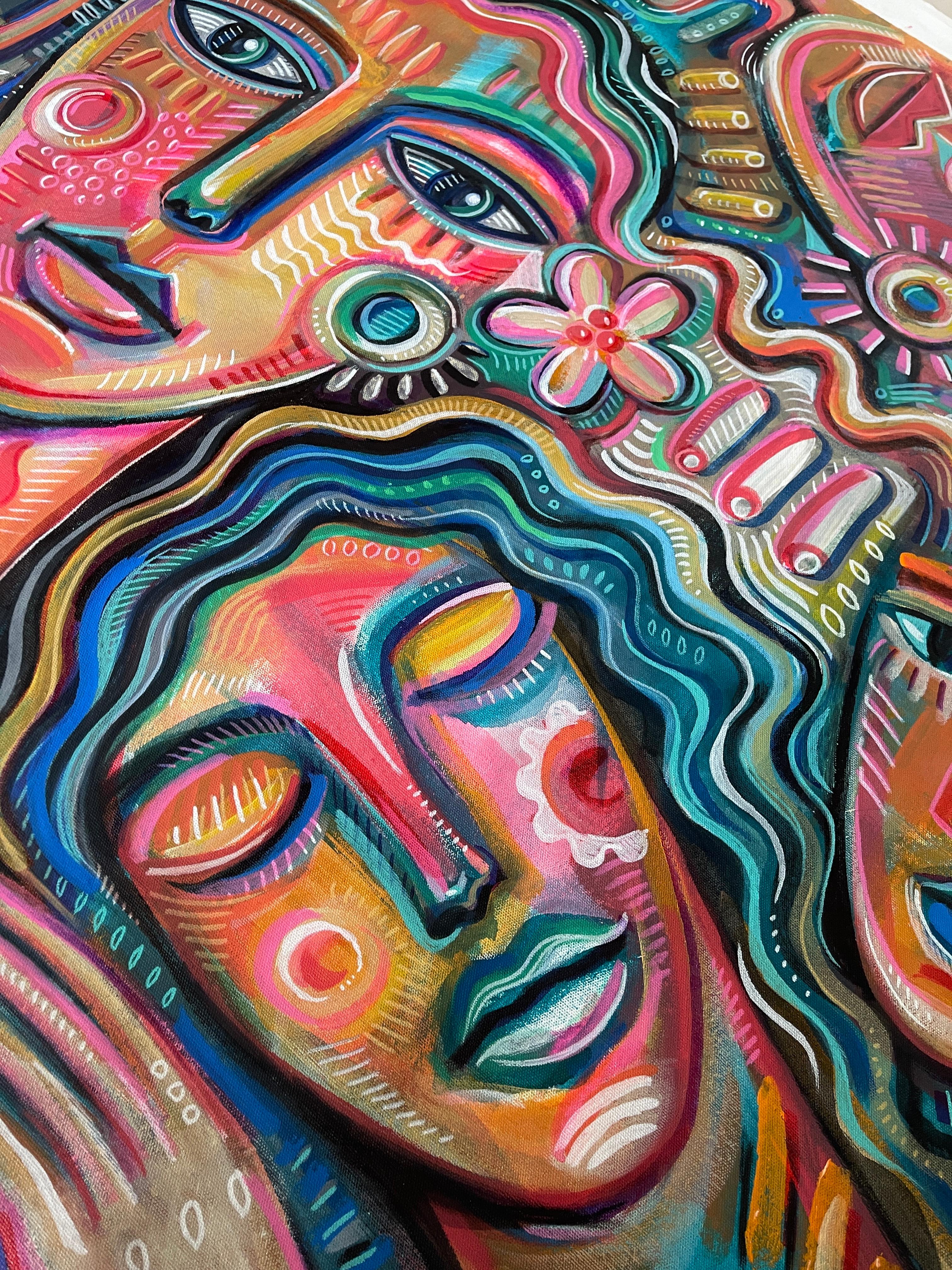 FL0W DER EWIGKEIT (Braun), Figurative Painting, von Daria Kusto
