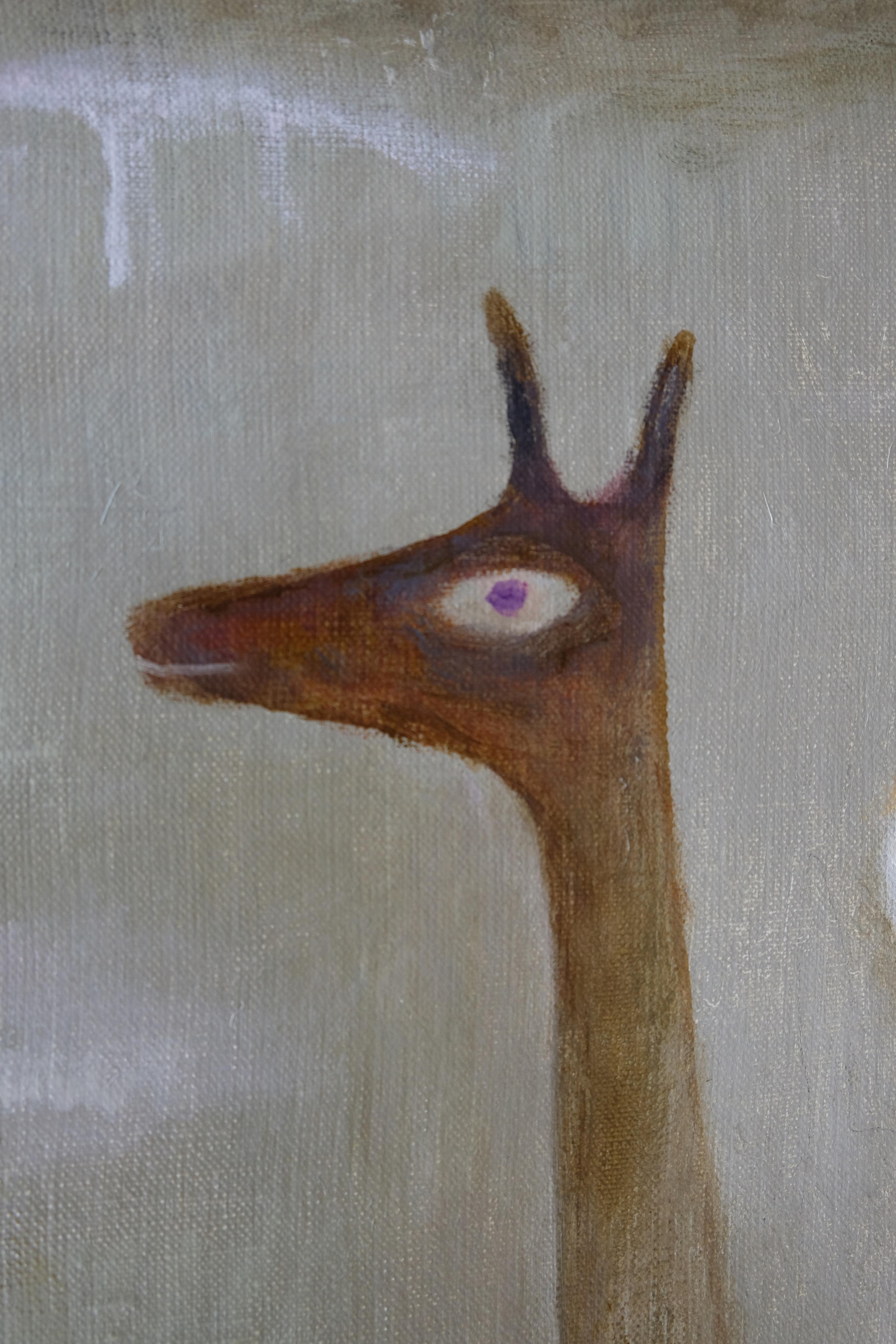 GIRAFFE DI SERA - Painting Outsider Art di Daria Kusto