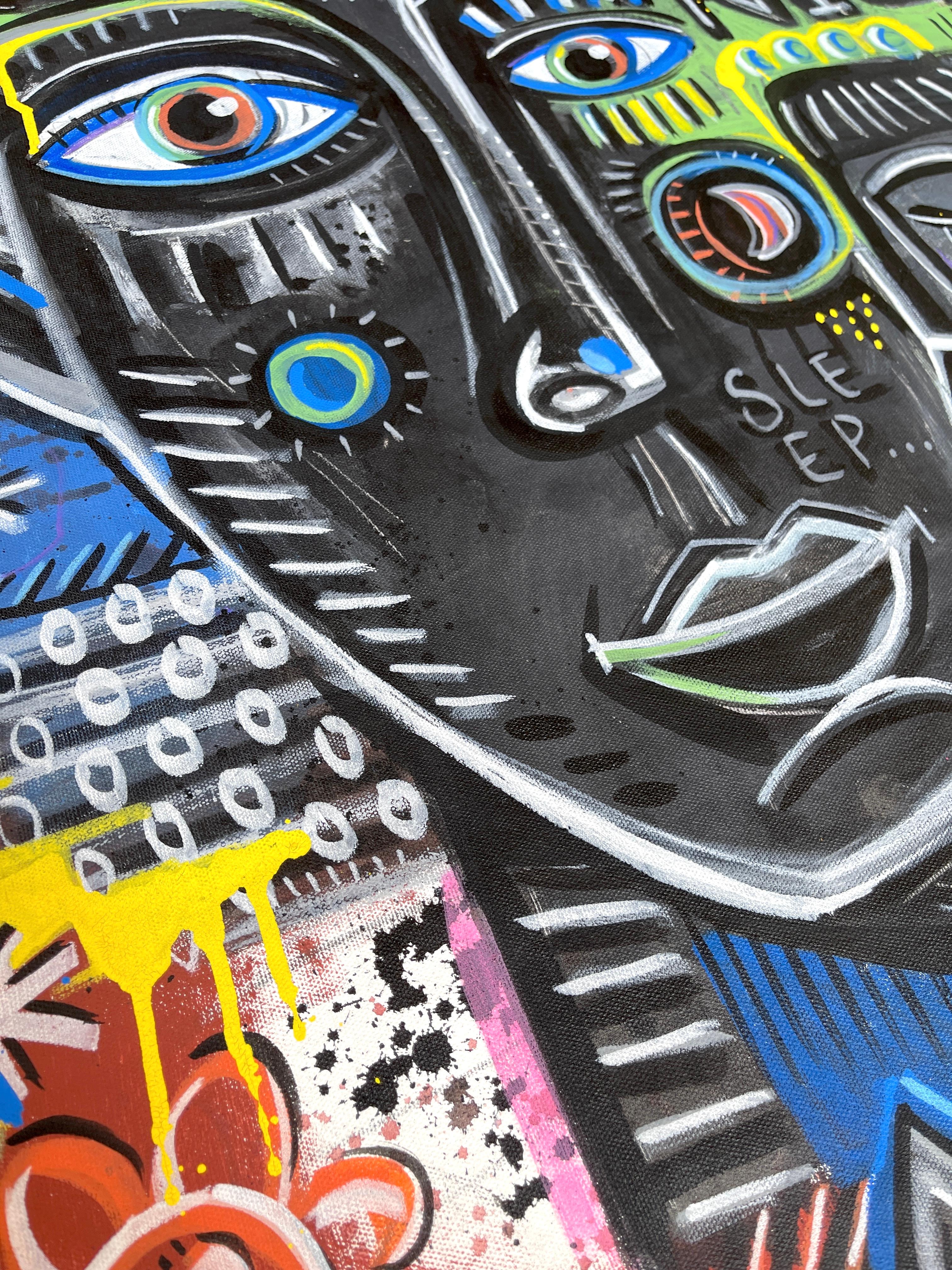 Peinture originale de Daria Kusto.
acrylique sur toile.
La réalité des flux magiques...

J'ai toujours été fasciné par le monde des rêves, cette frontière entre la réalité et le subconscient, où la logique cède la place à l'imagination pure. Cette
